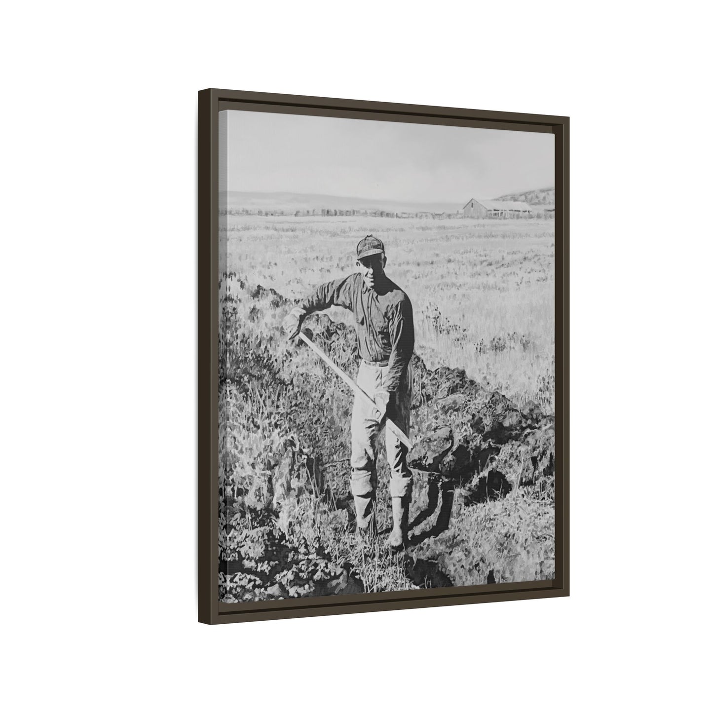 Canvas Art Print - Framed, Clyde Hogan's 1.5 Mile Trench by Rod Walgamott