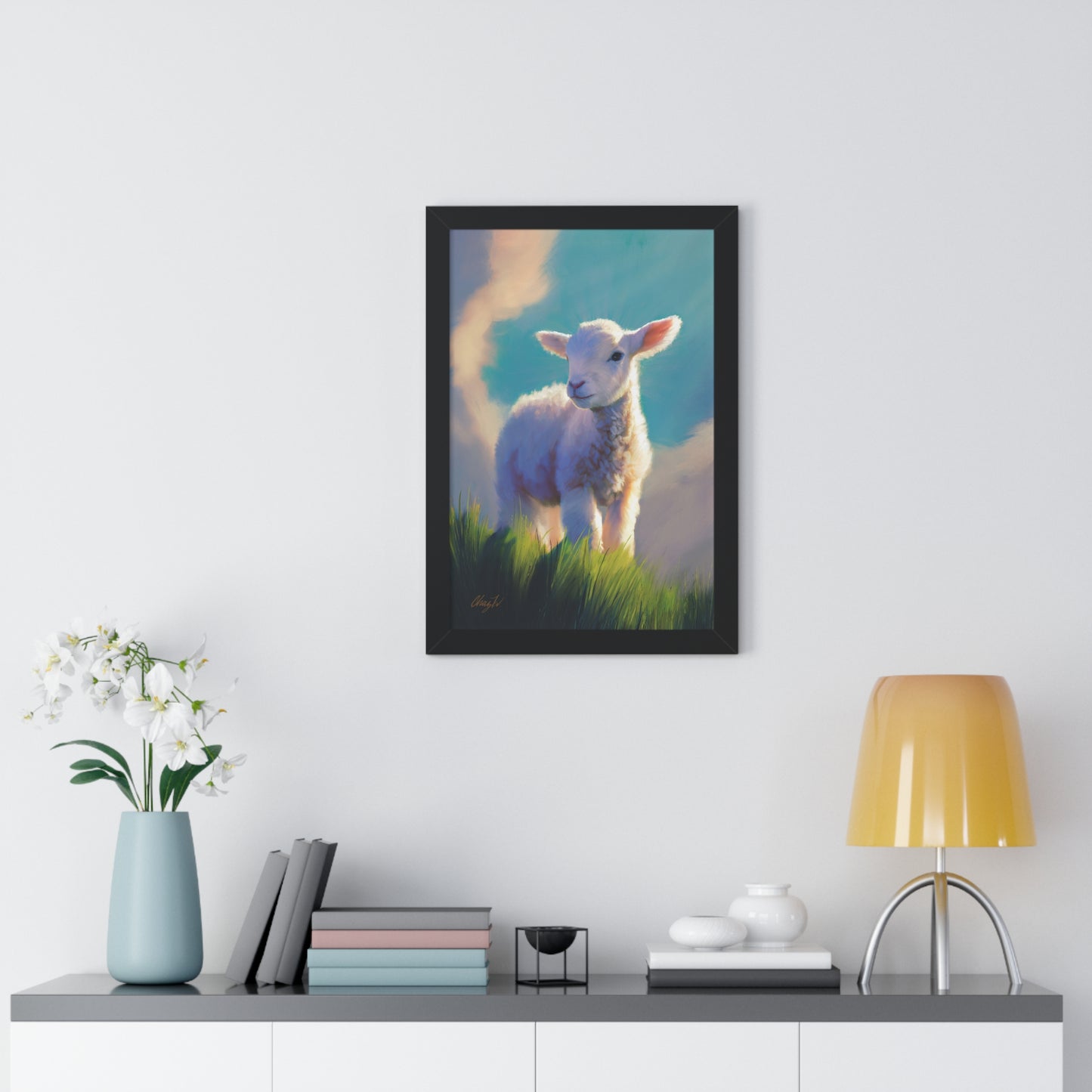 Framed Matte Print, "Without Blemish" by Chaz Walgamott