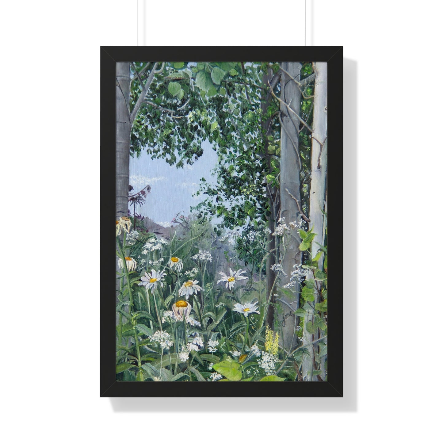 Quakies and Daisies by Jane Autry, Framed Matte Paper Print