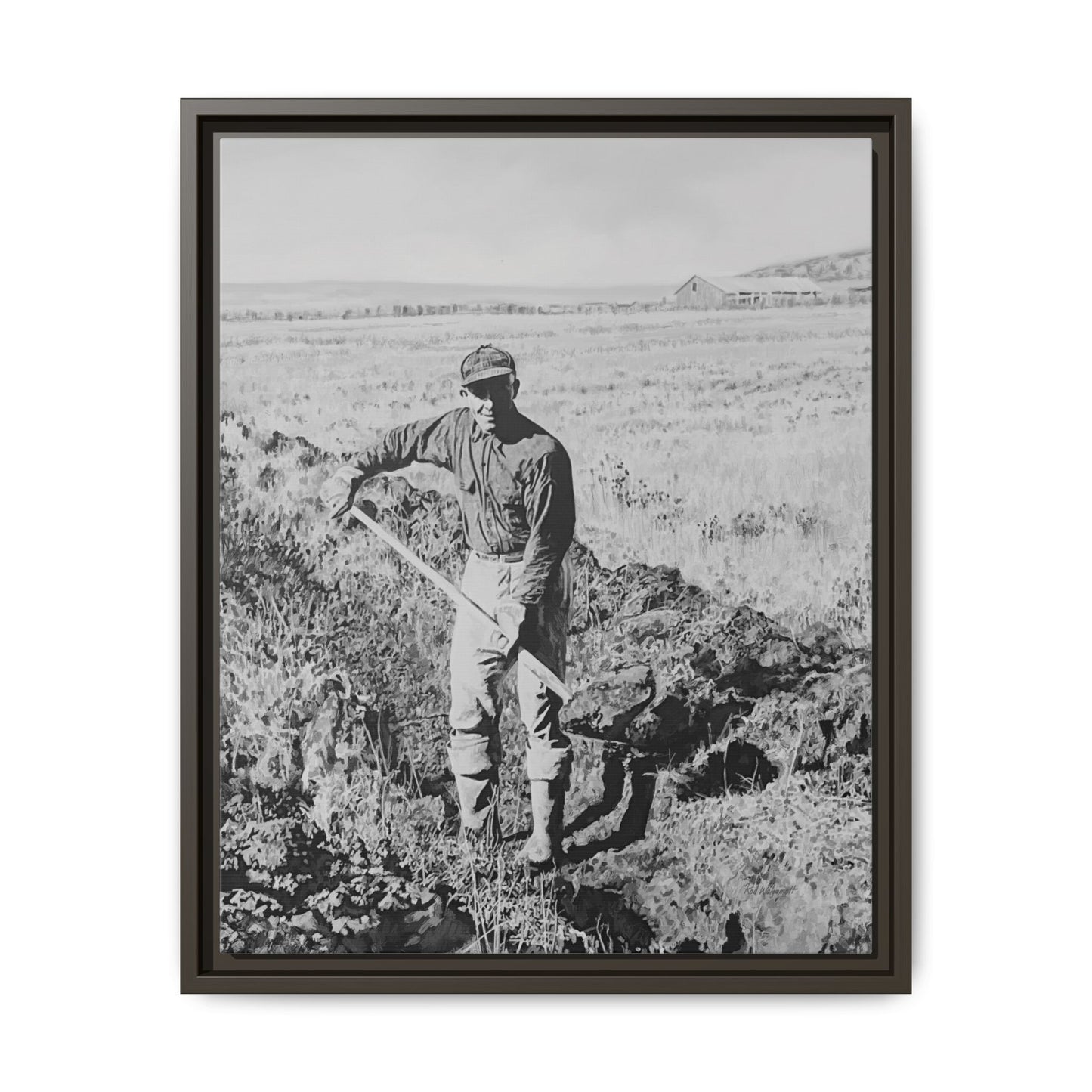 Canvas Art Print - Framed, Clyde Hogan's 1.5 Mile Trench by Rod Walgamott
