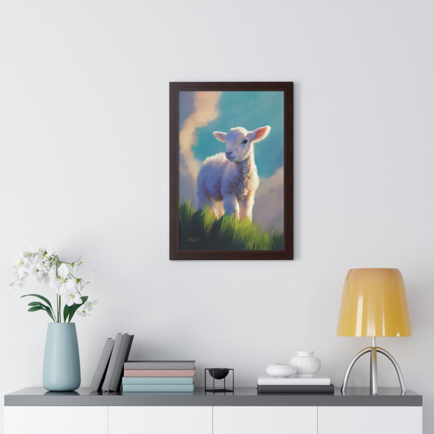 Framed Matte Print, "Without Blemish" by Chaz Walgamott
