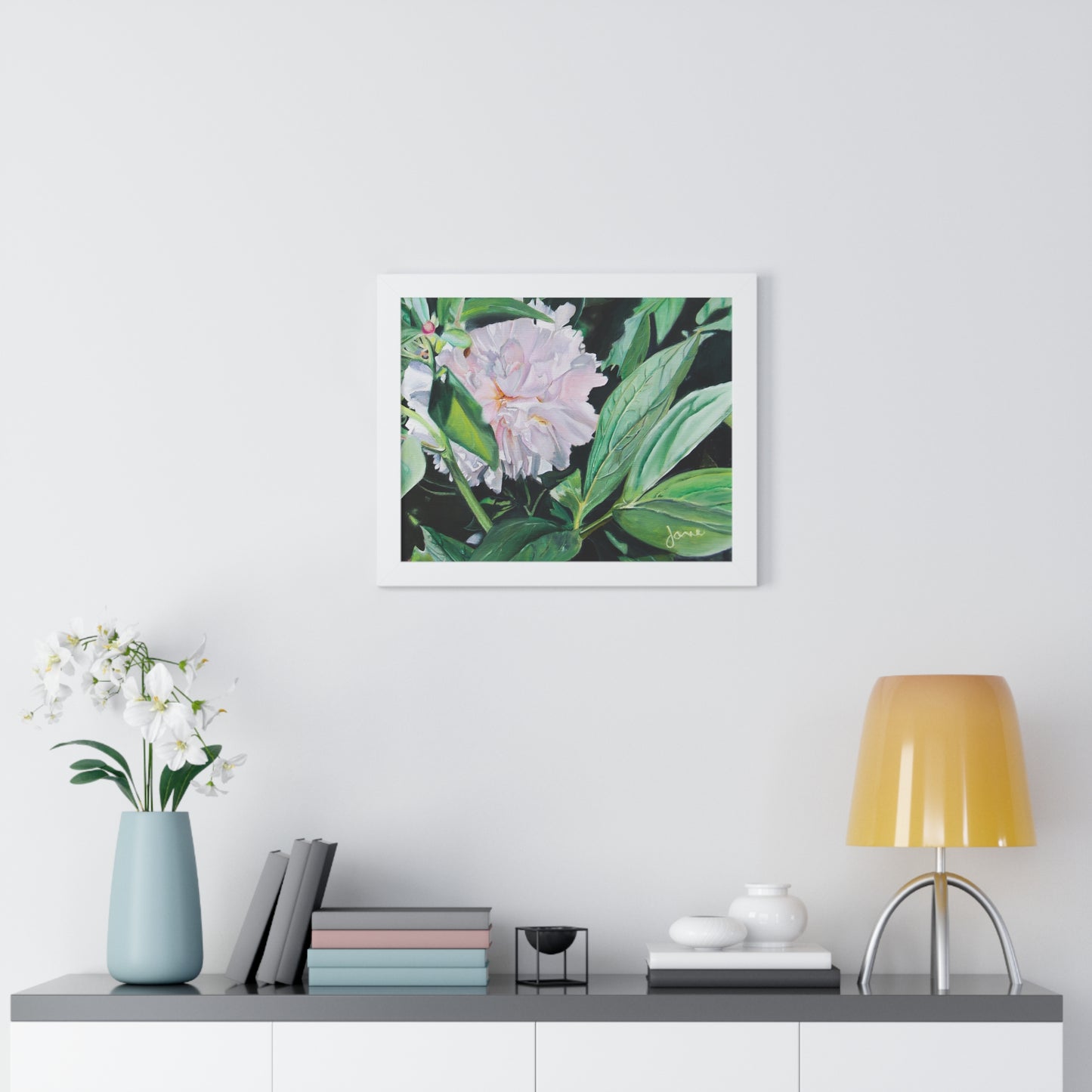 Premium Matte Print--Framed, Shy Peone by Jane Autry