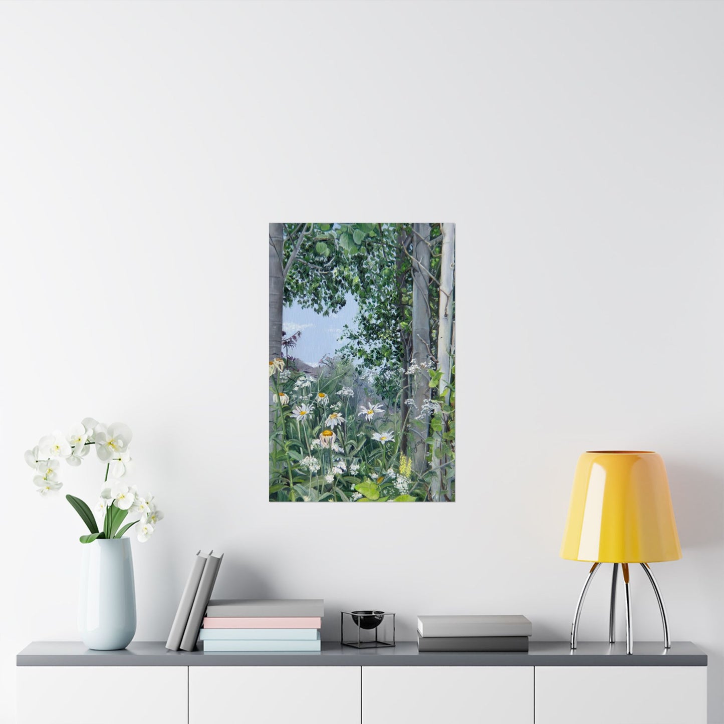 Quakies and Daisies by Jane Autry, Premium Matte Paper Print