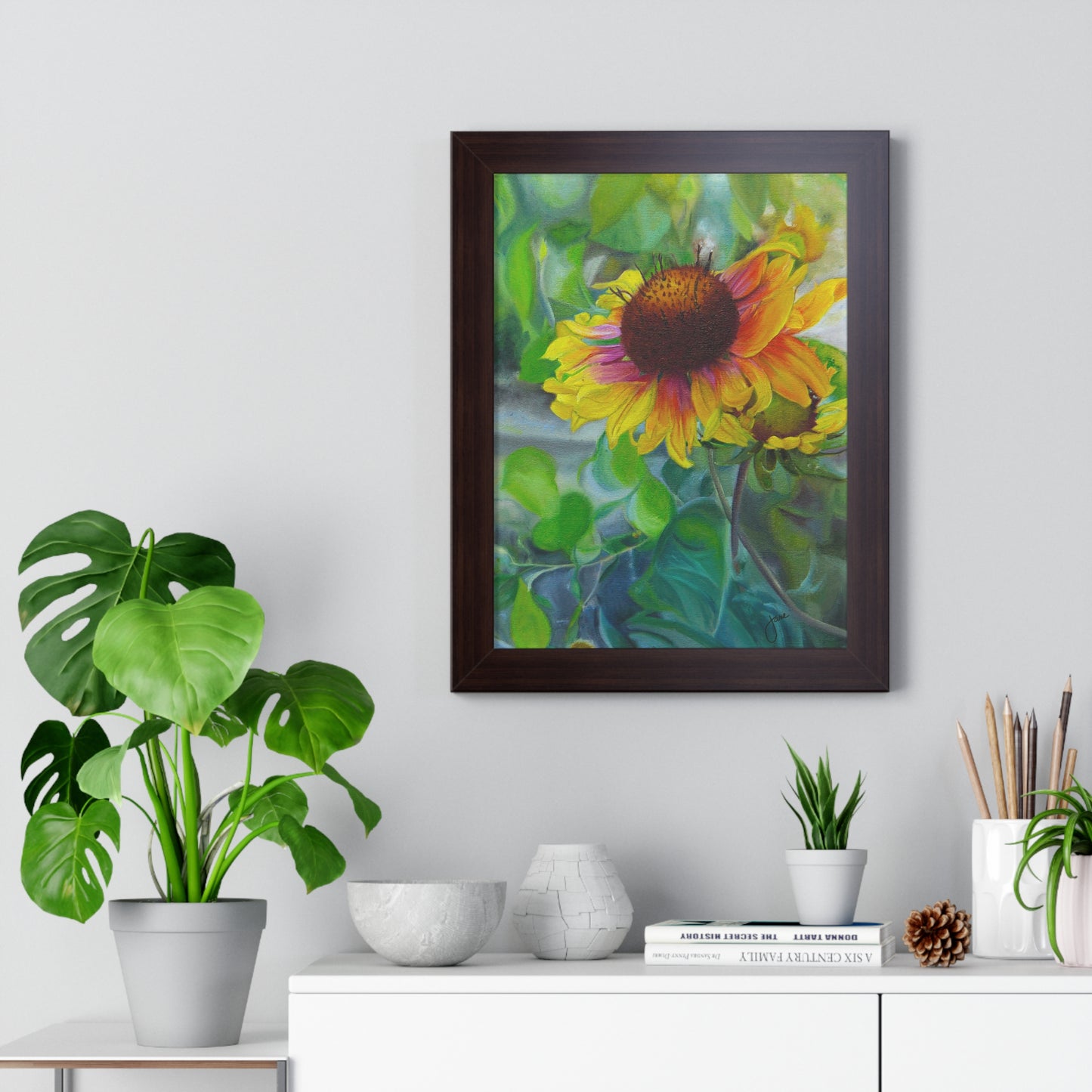 Indian Blanket Flower by Jane Autry, Framed Matte Paper Print