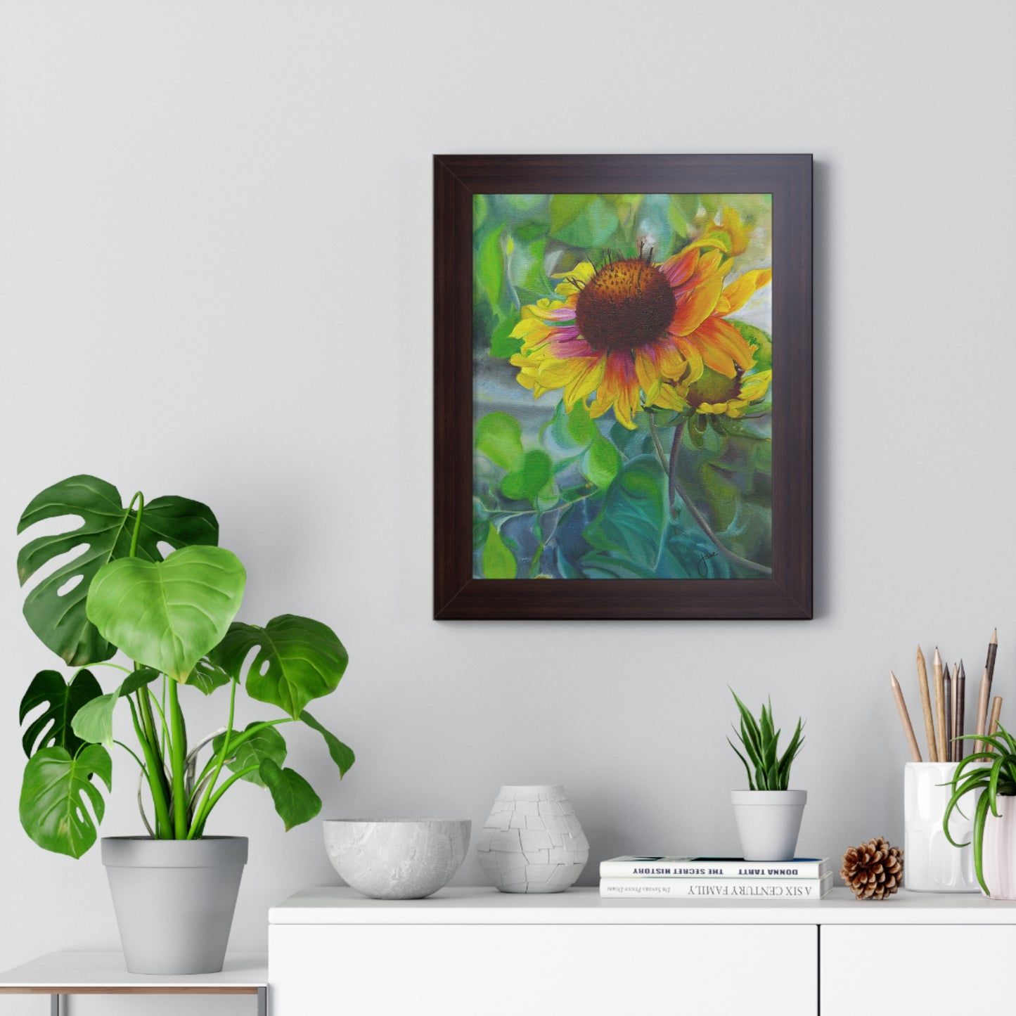 Indian Blanket Flower by Jane Autry, Framed Matte Paper Print