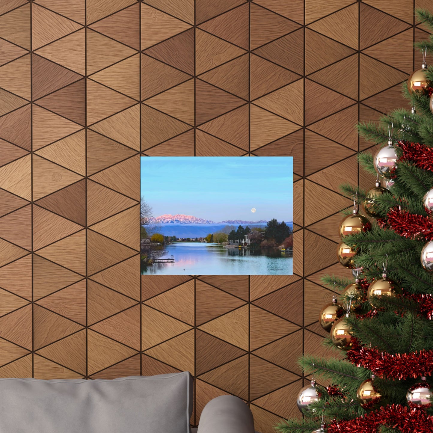Premium Matte Print-Stansbury Lake Sunrise by Rod Walgamott, Reference photo by Nick Theilemann