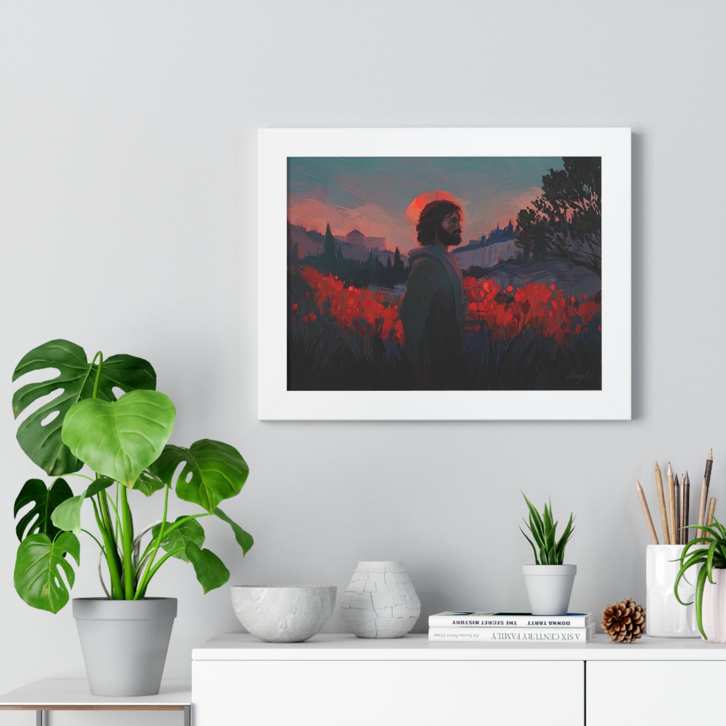 Framed Matte Print, "Though as Scarlet" by Chaz Walgamott