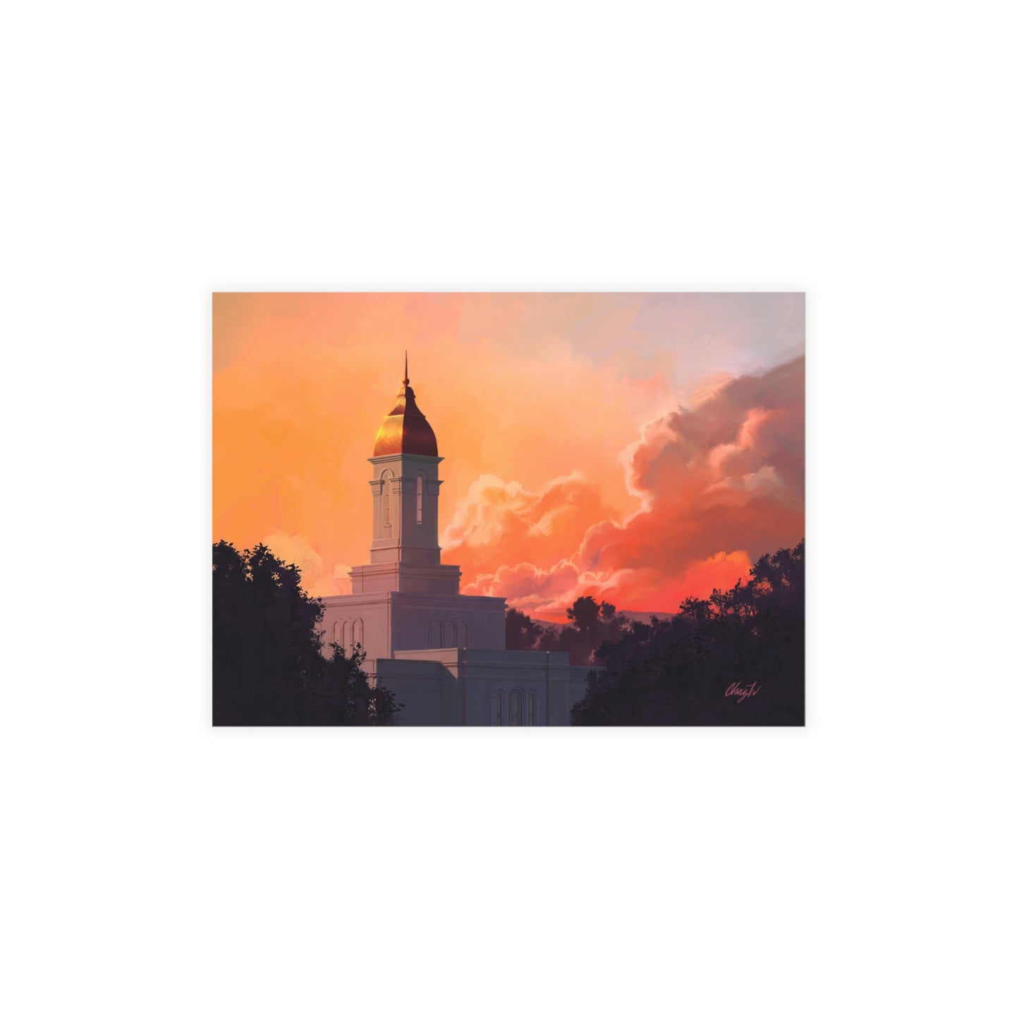 Temple Card Bundle (envelopes not included) Deseret Peak Temple-Sunset