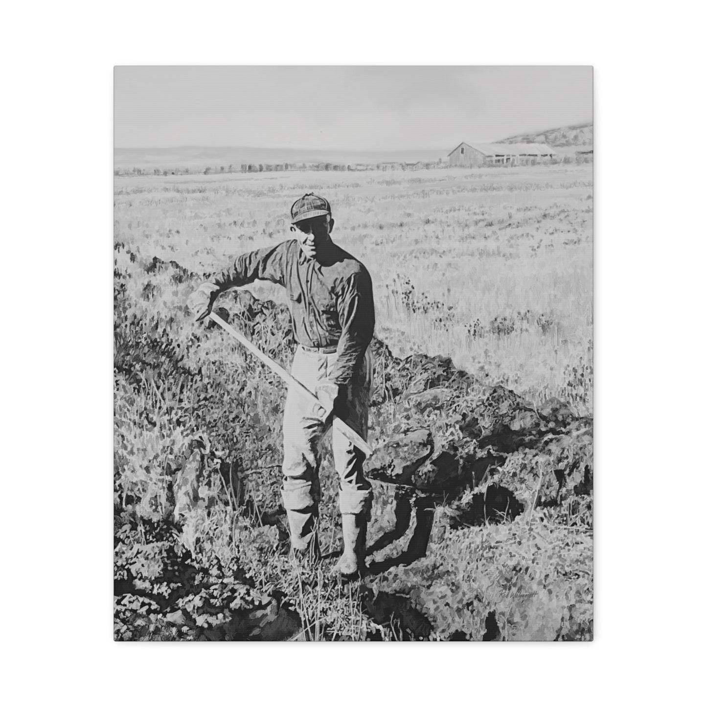 "Clyde Hogan's 1.5 Mile Trench" by Rod Walgamott, Matte Canvas Print