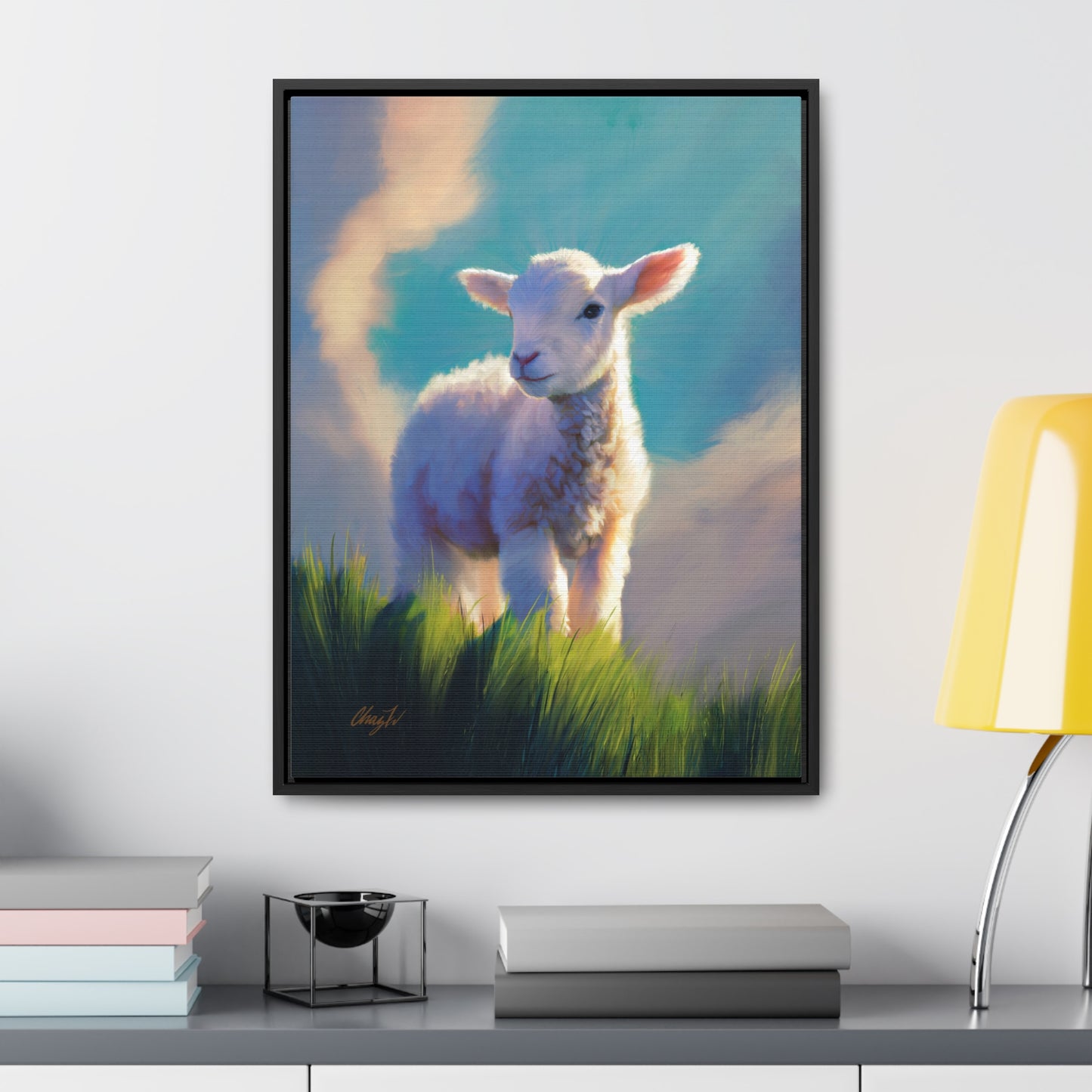 Framed canvas Wrap, Without Blemish, by Chaz Walgamott