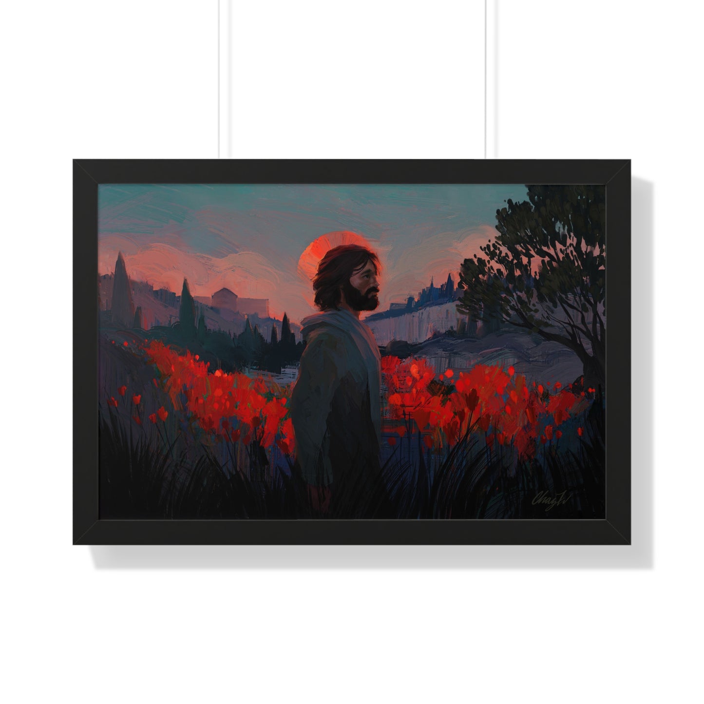 Framed Matte Print, "Though as Scarlet" by Chaz Walgamott