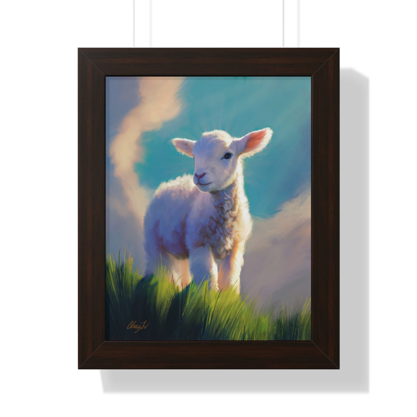 Framed Matte Print, "Without Blemish" by Chaz Walgamott