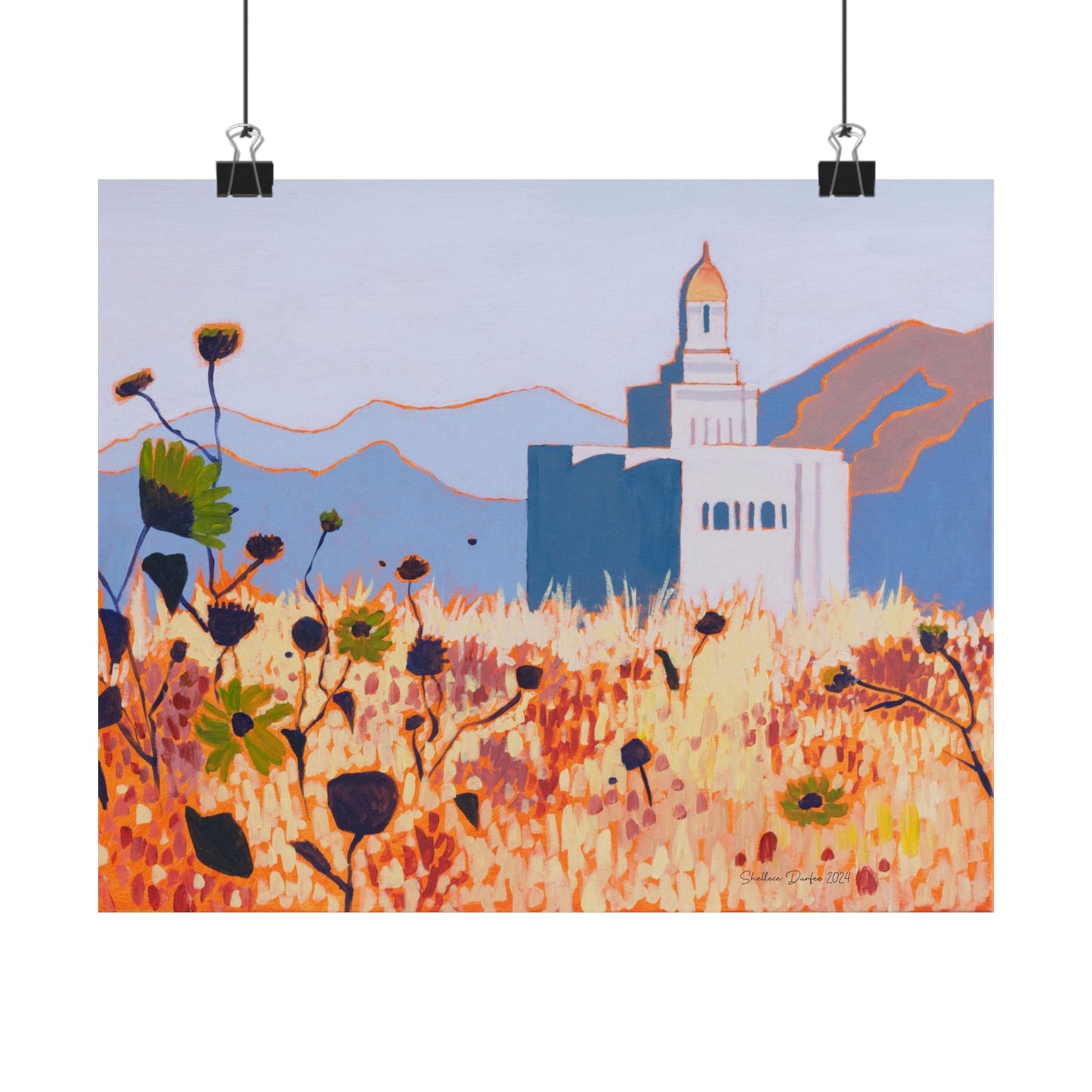 Premium Matte Print, Deseret Peak Temple by Shellece Durfee