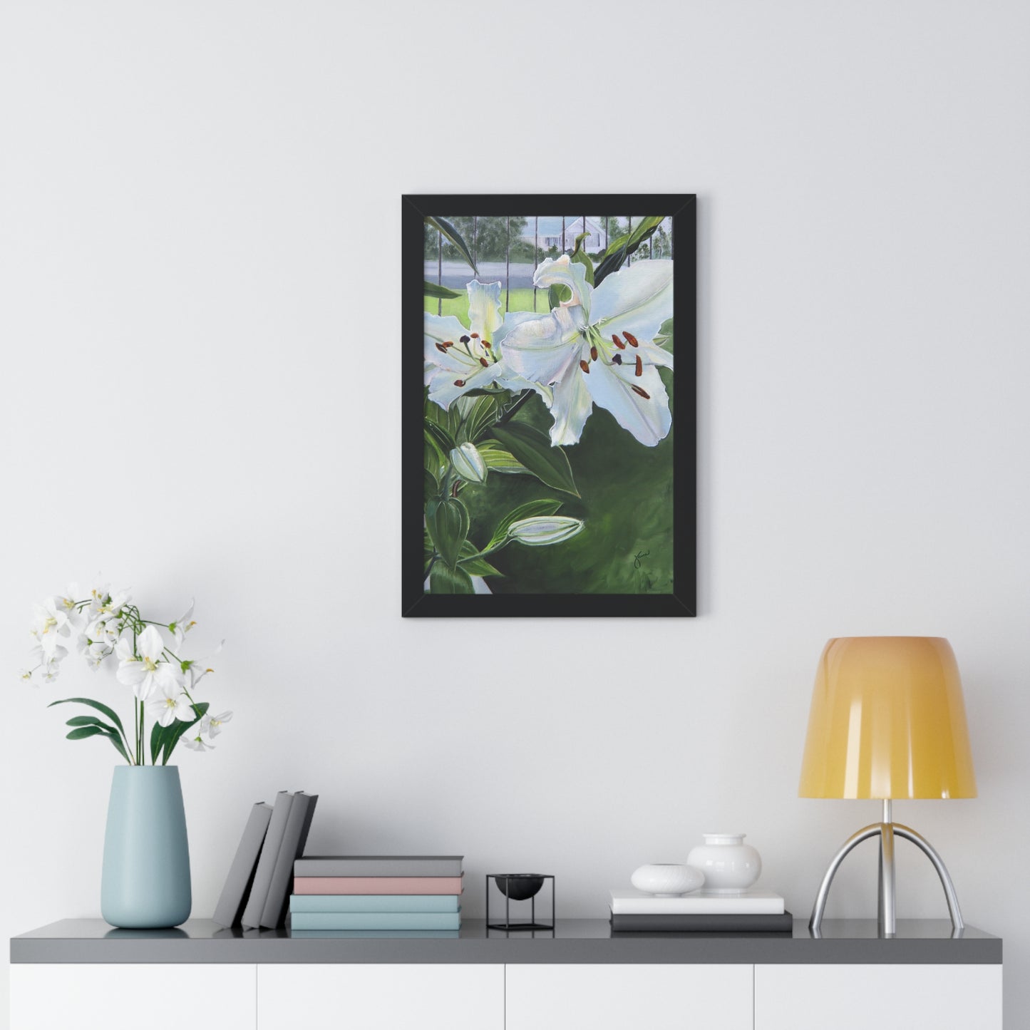 Framed Matte Print, Luscious Lilies, by Jane Autry
