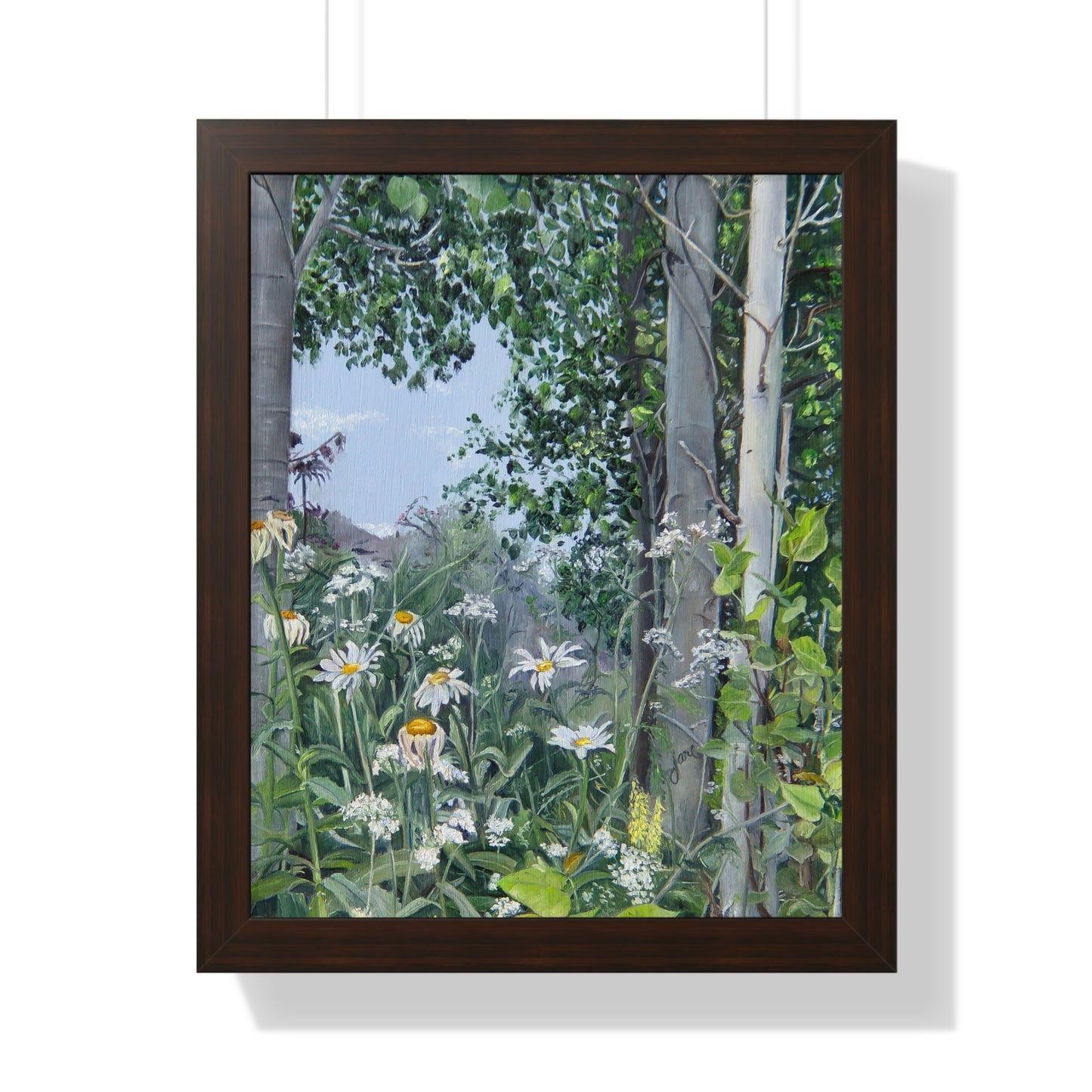 Quakies and Daisies by Jane Autry, Framed Matte Paper Print