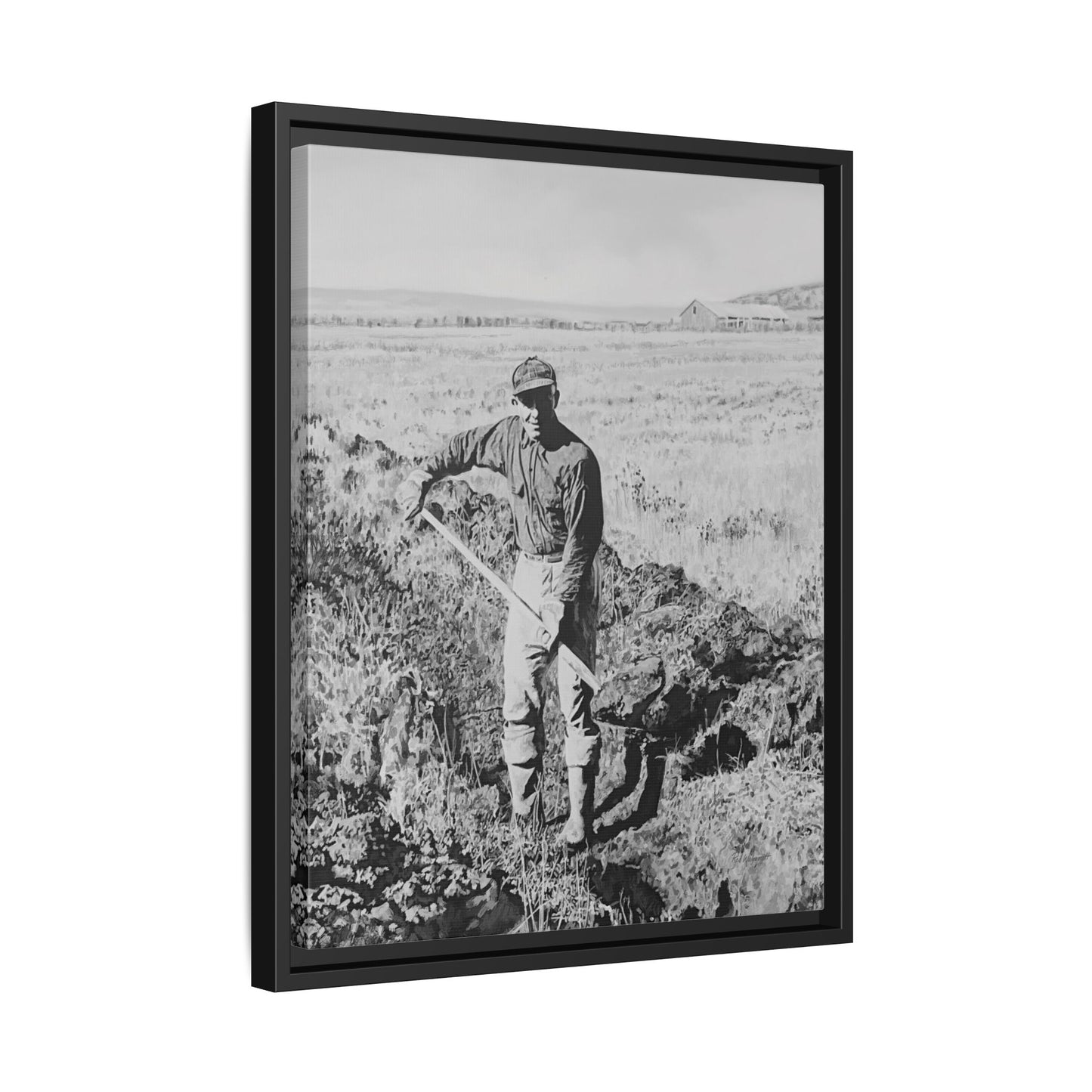 Canvas Art Print - Framed, Clyde Hogan's 1.5 Mile Trench by Rod Walgamott