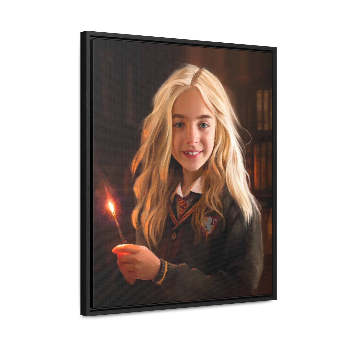 Framed canvas Wrap, Willa Mae Walgamott at Hogwarts, by Chaz Walgamott