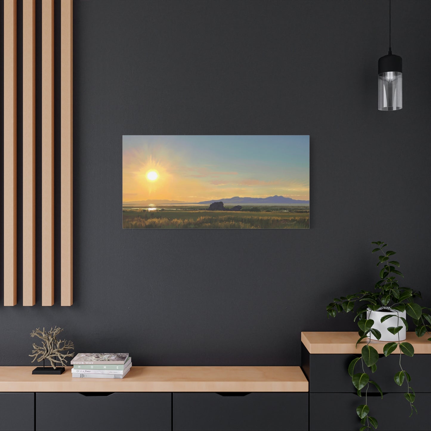 Adobe Rock Sunset, by Rod Walgamott-Canvas Gallery Wrap