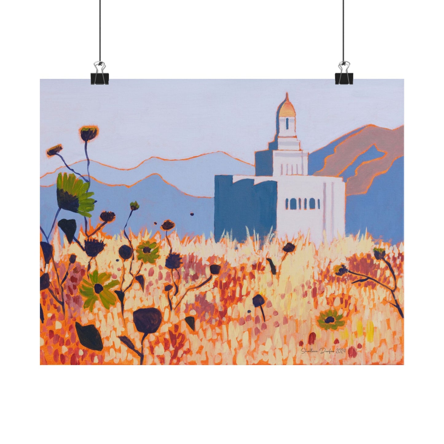 Premium Matte Print, Deseret Peak Temple by Shellece Durfee