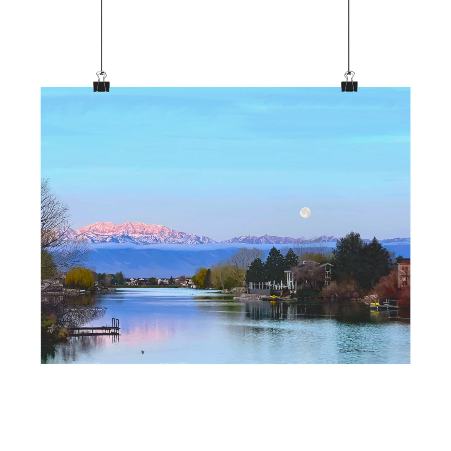 Premium Matte Print-Stansbury Lake Sunrise by Rod Walgamott, Reference photo by Nick Theilemann