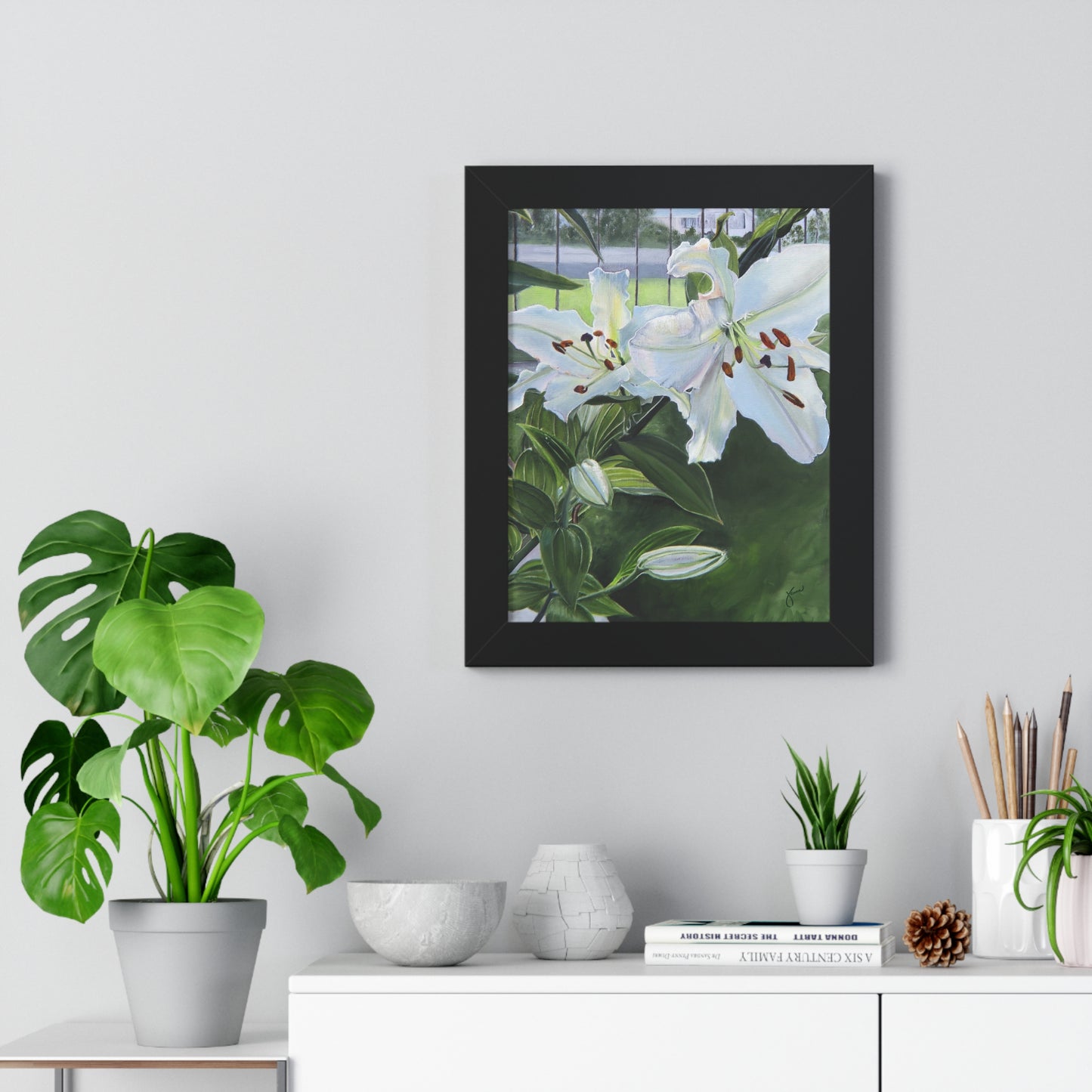 Framed Matte Print, Luscious Lilies, by Jane Autry