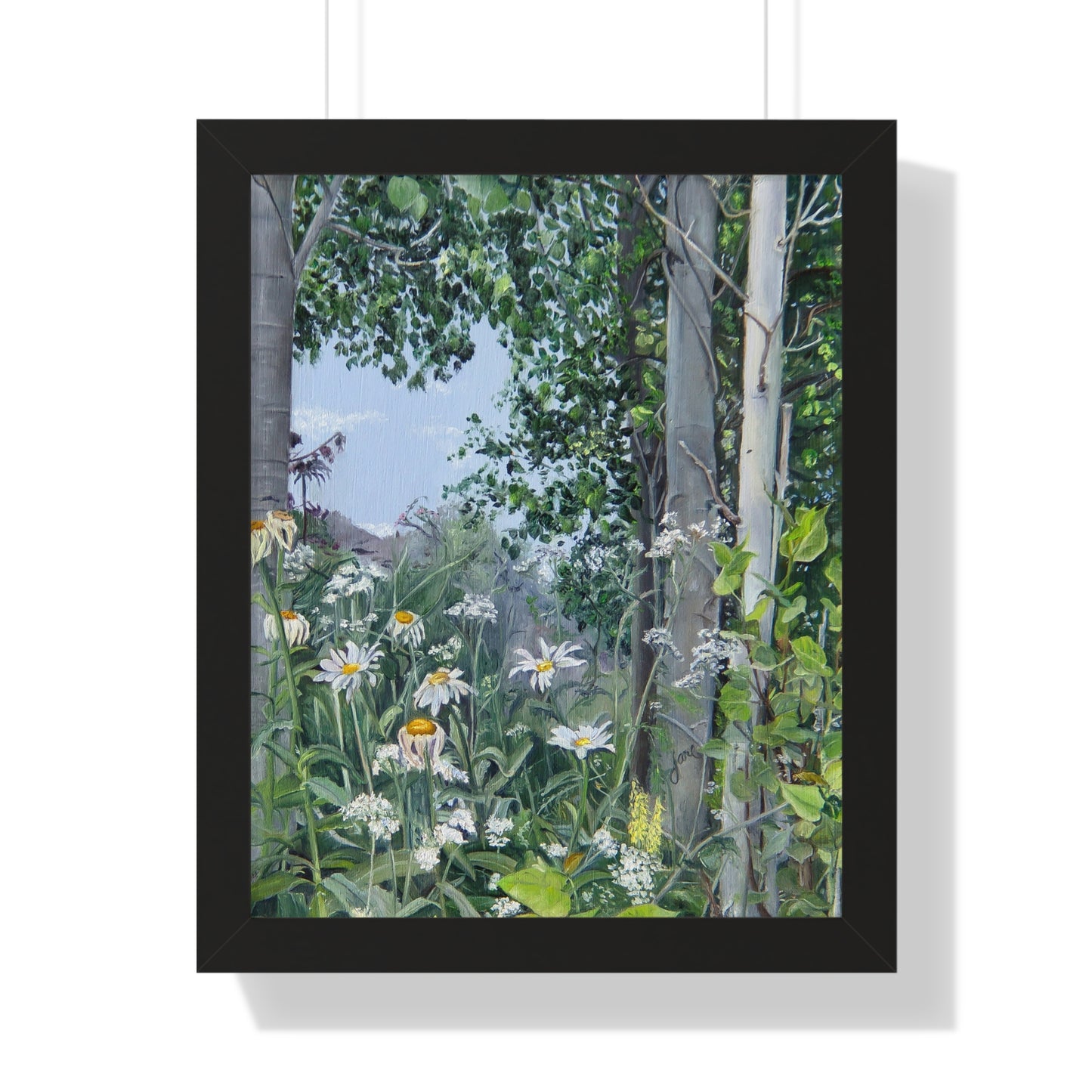 Quakies and Daisies by Jane Autry, Framed Matte Paper Print