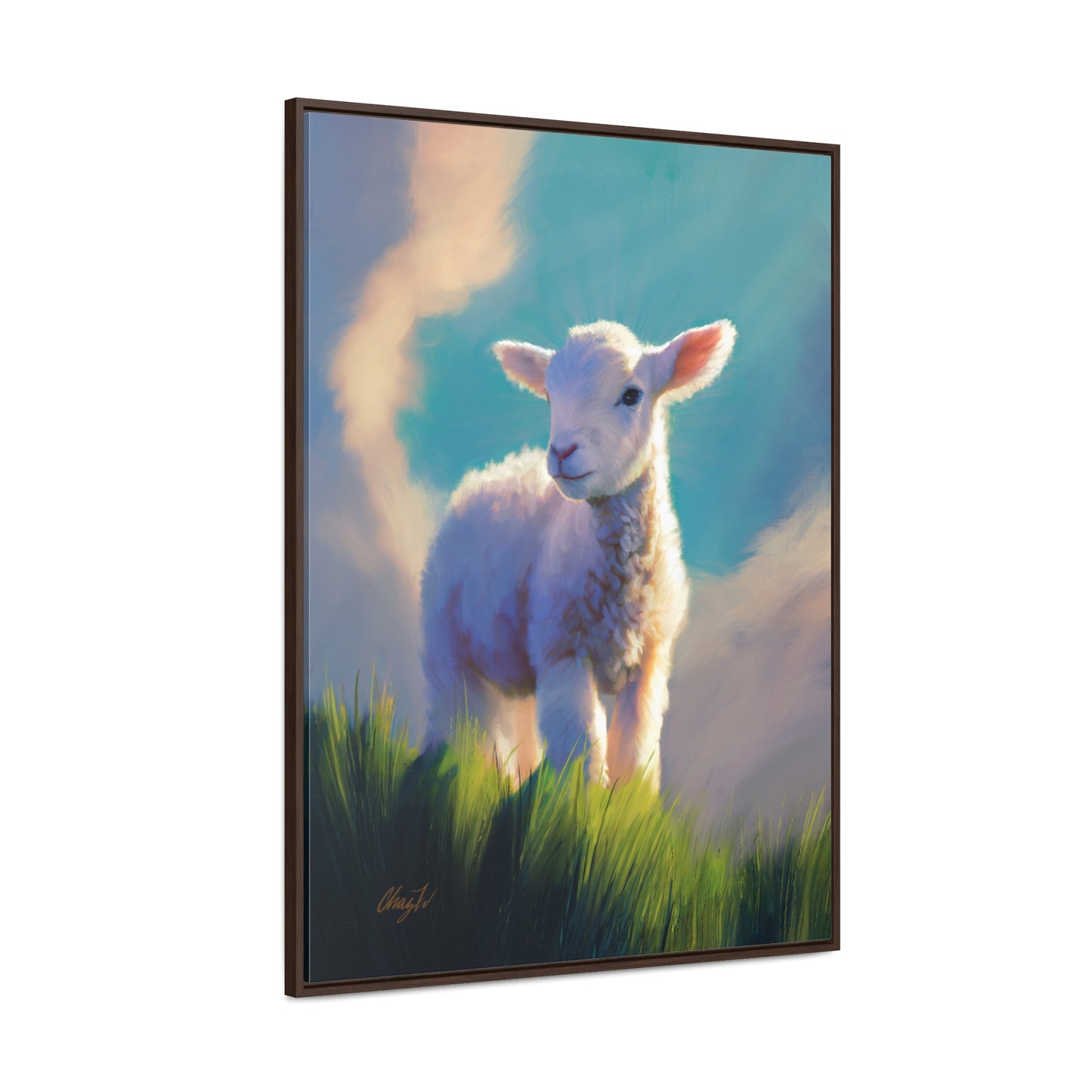 Framed canvas Wrap, Without Blemish, by Chaz Walgamott