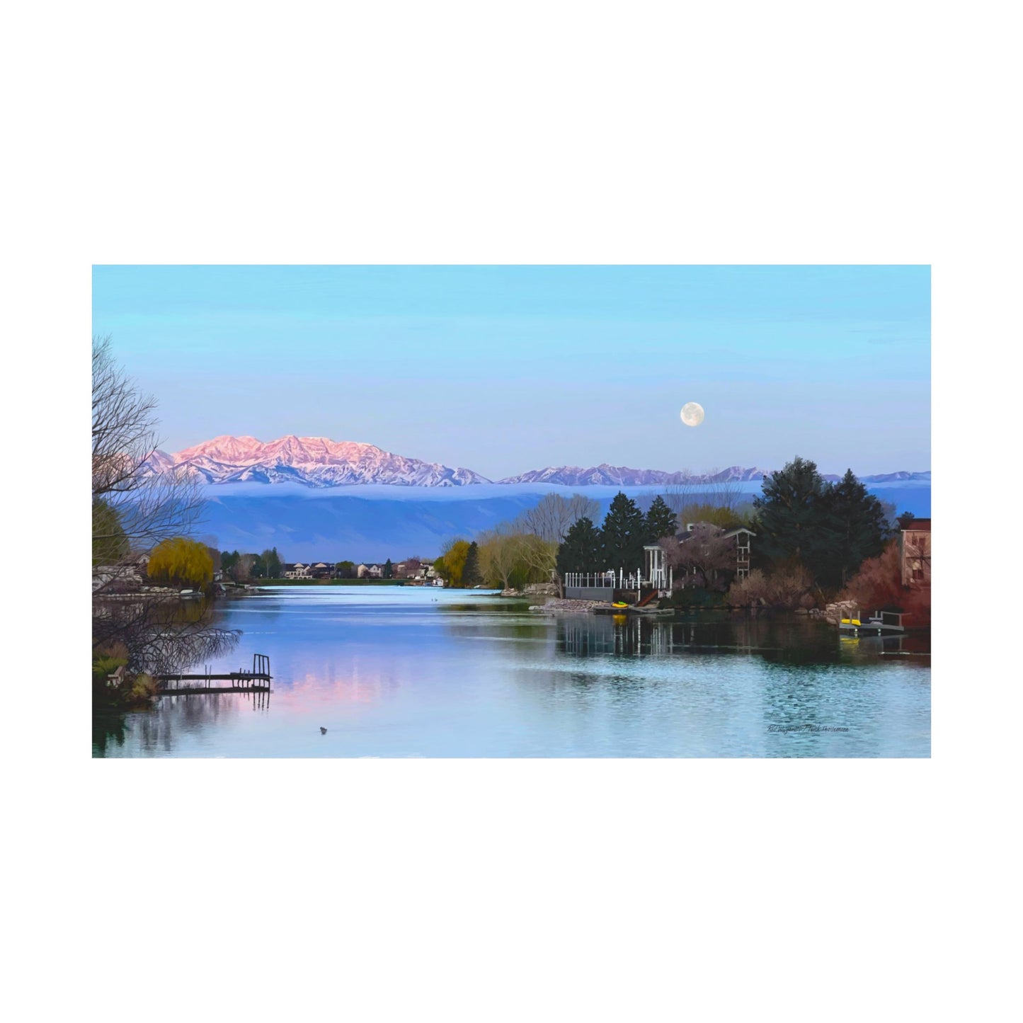 Premium Matte Print-Stansbury Lake Sunrise by Rod Walgamott, Reference photo by Nick Theilemann