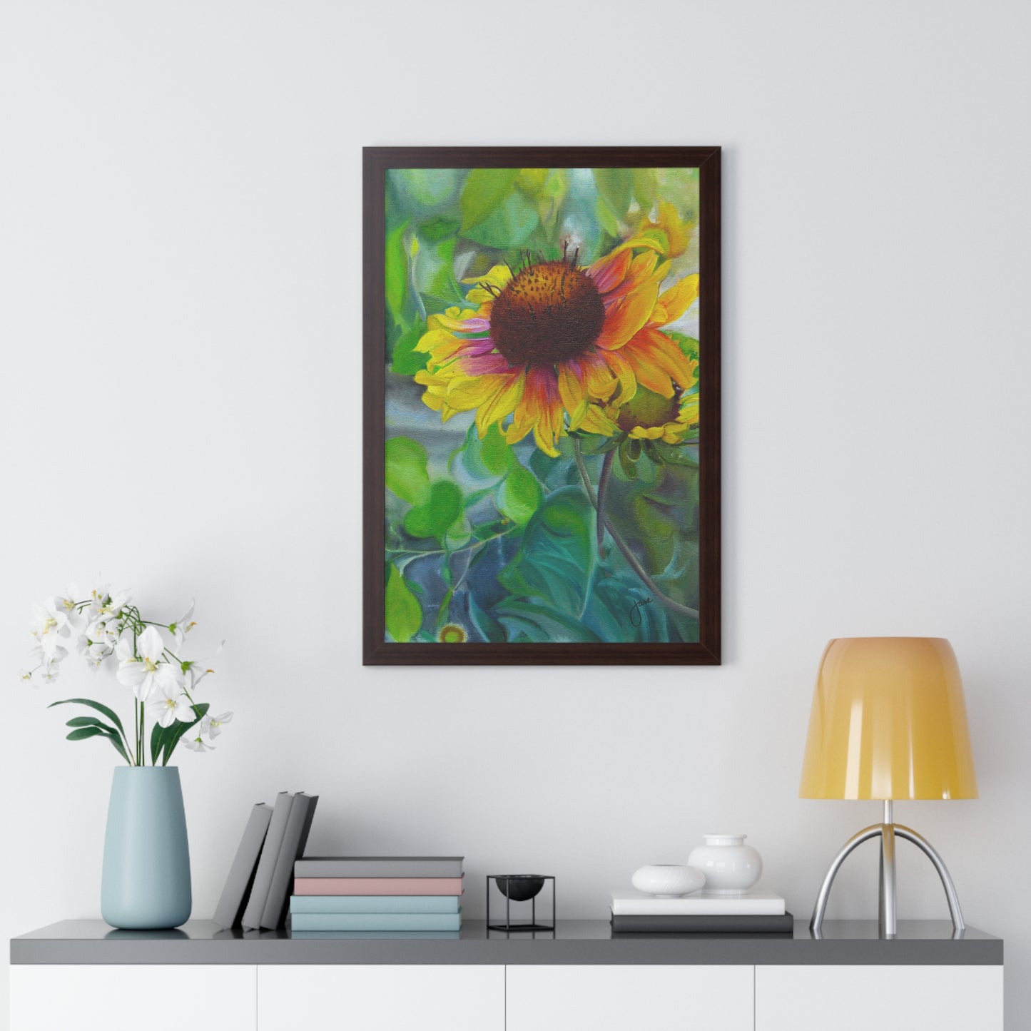 Indian Blanket Flower by Jane Autry, Framed Matte Paper Print