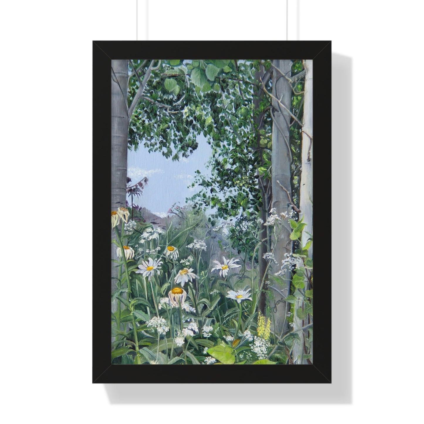 Quakies and Daisies by Jane Autry, Framed Matte Paper Print