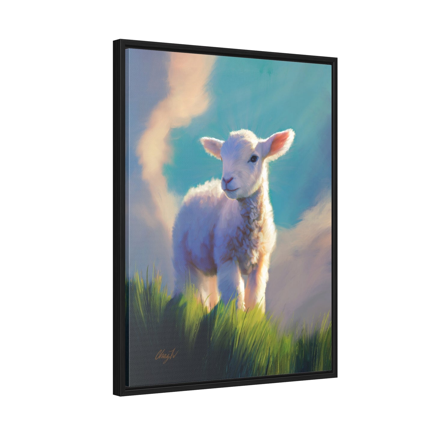 Framed canvas Wrap, Without Blemish, by Chaz Walgamott