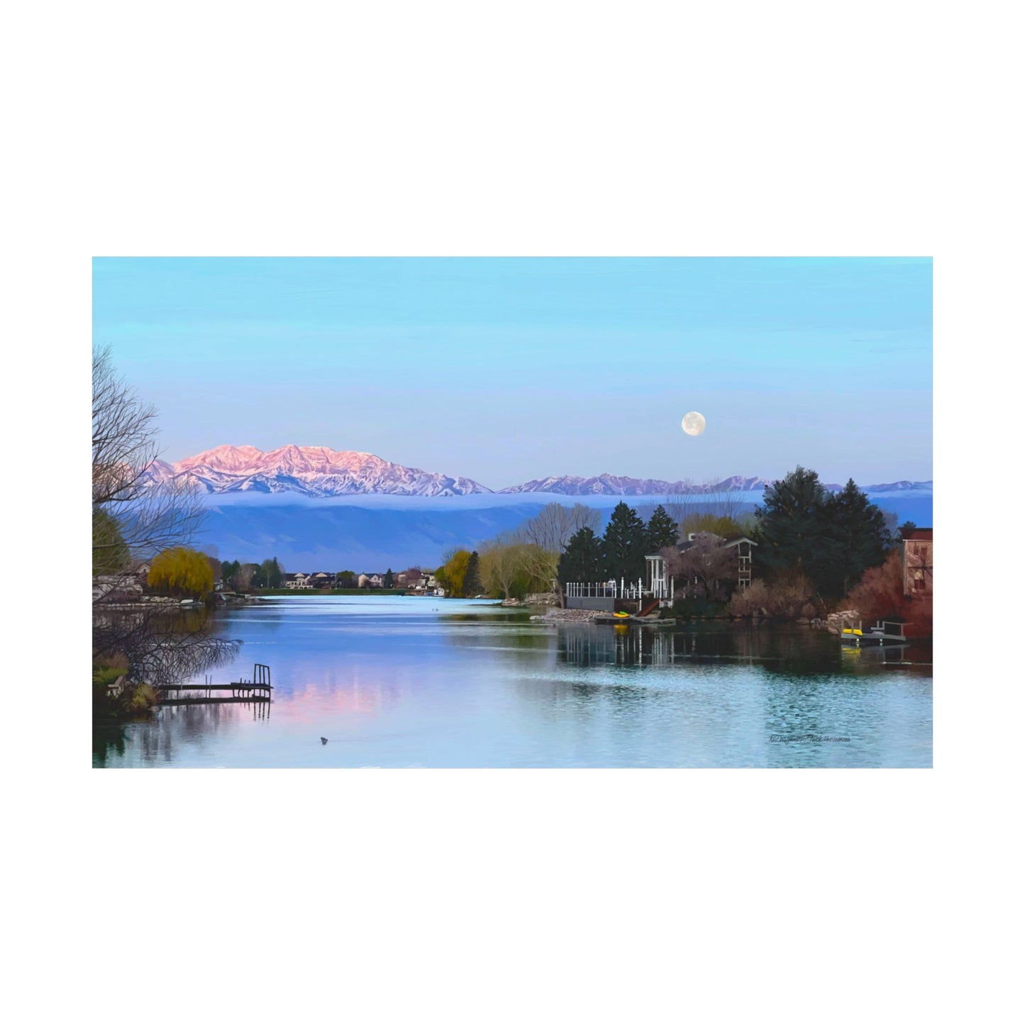 Premium Matte Print-Stansbury Lake Sunrise by Rod Walgamott, Reference photo by Nick Theilemann