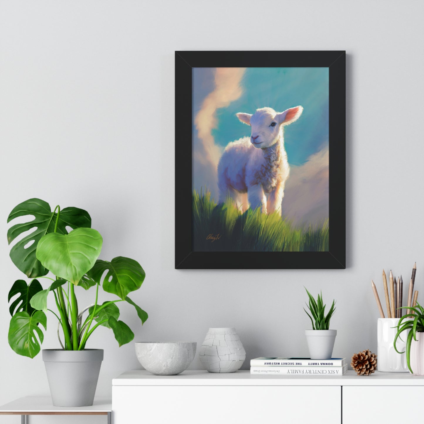 Framed Matte Print, "Without Blemish" by Chaz Walgamott