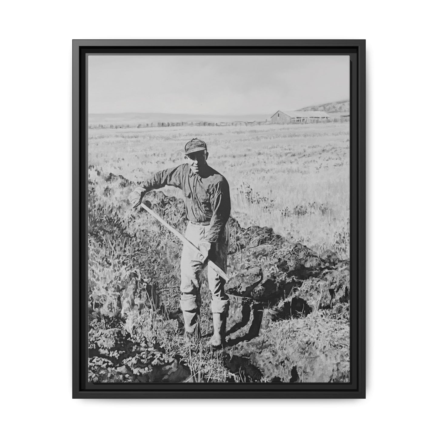 Canvas Art Print - Framed, Clyde Hogan's 1.5 Mile Trench by Rod Walgamott