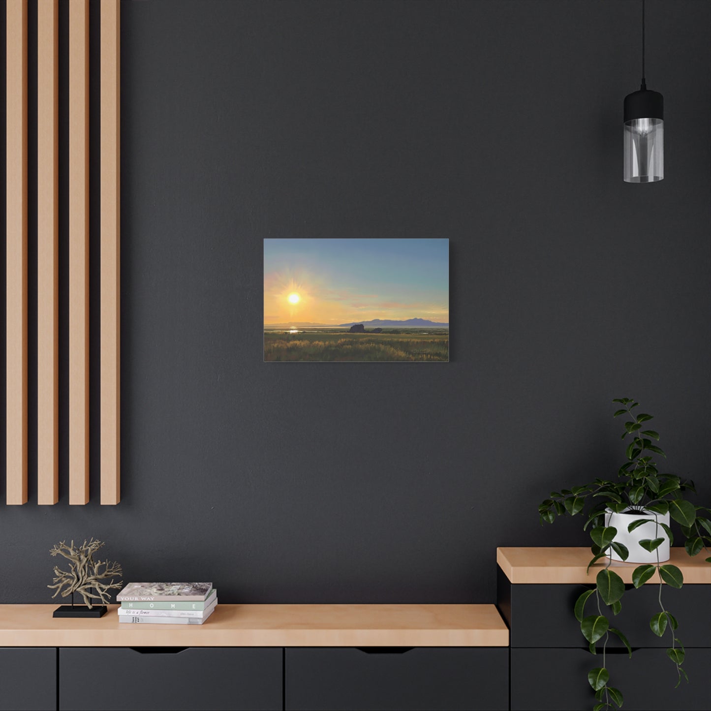 Adobe Rock Sunset, by Rod Walgamott-Canvas Gallery Wrap
