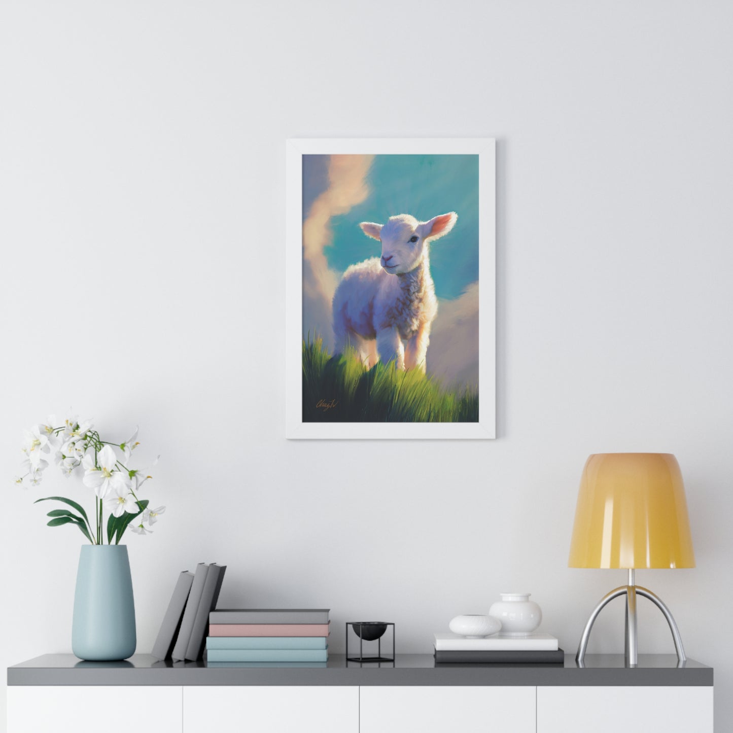 Framed Matte Print, "Without Blemish" by Chaz Walgamott
