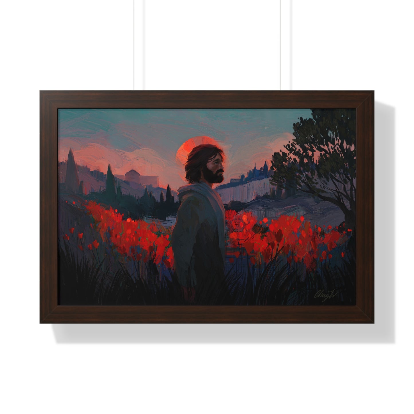 Framed Matte Print, "Though as Scarlet" by Chaz Walgamott