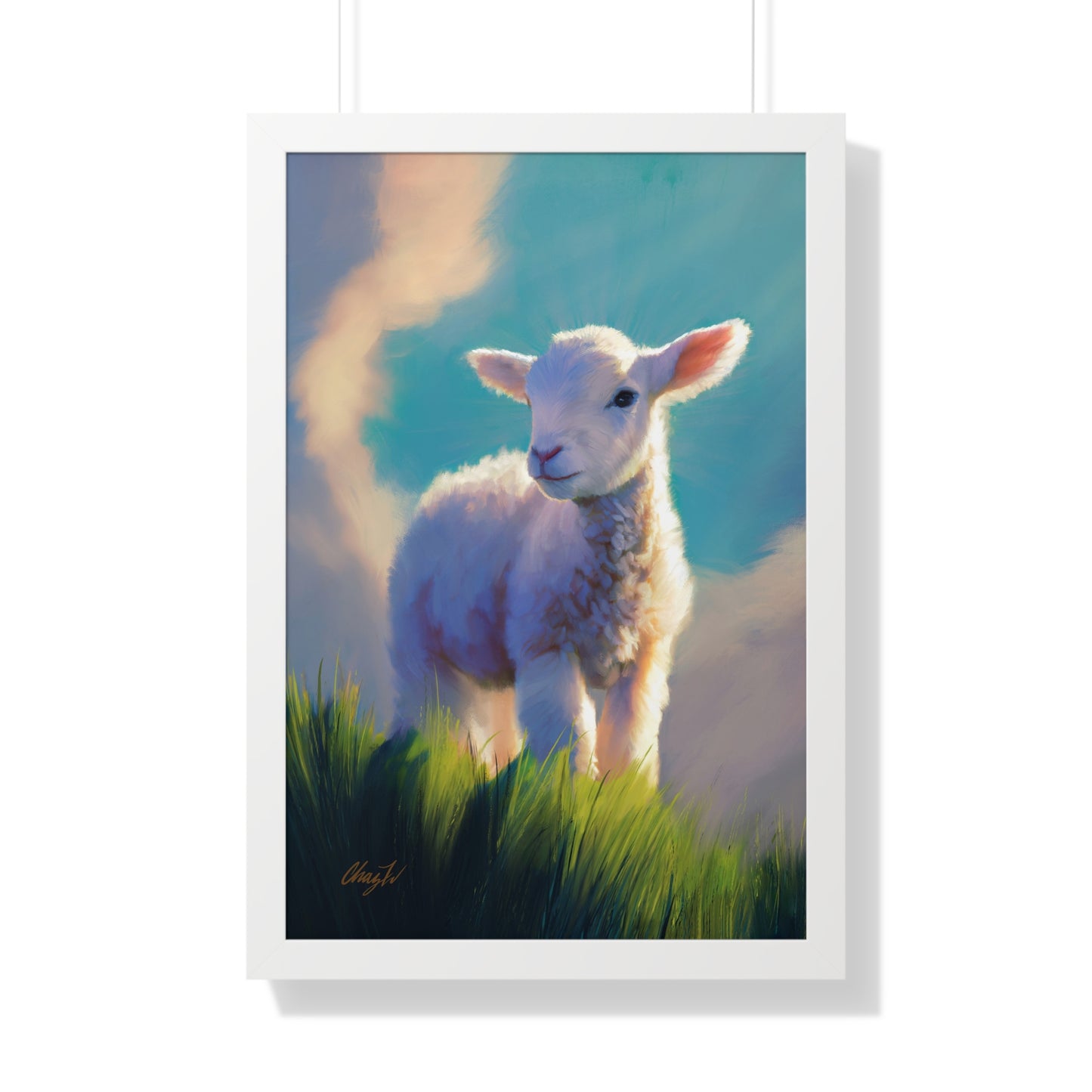Framed Matte Print, "Without Blemish" by Chaz Walgamott