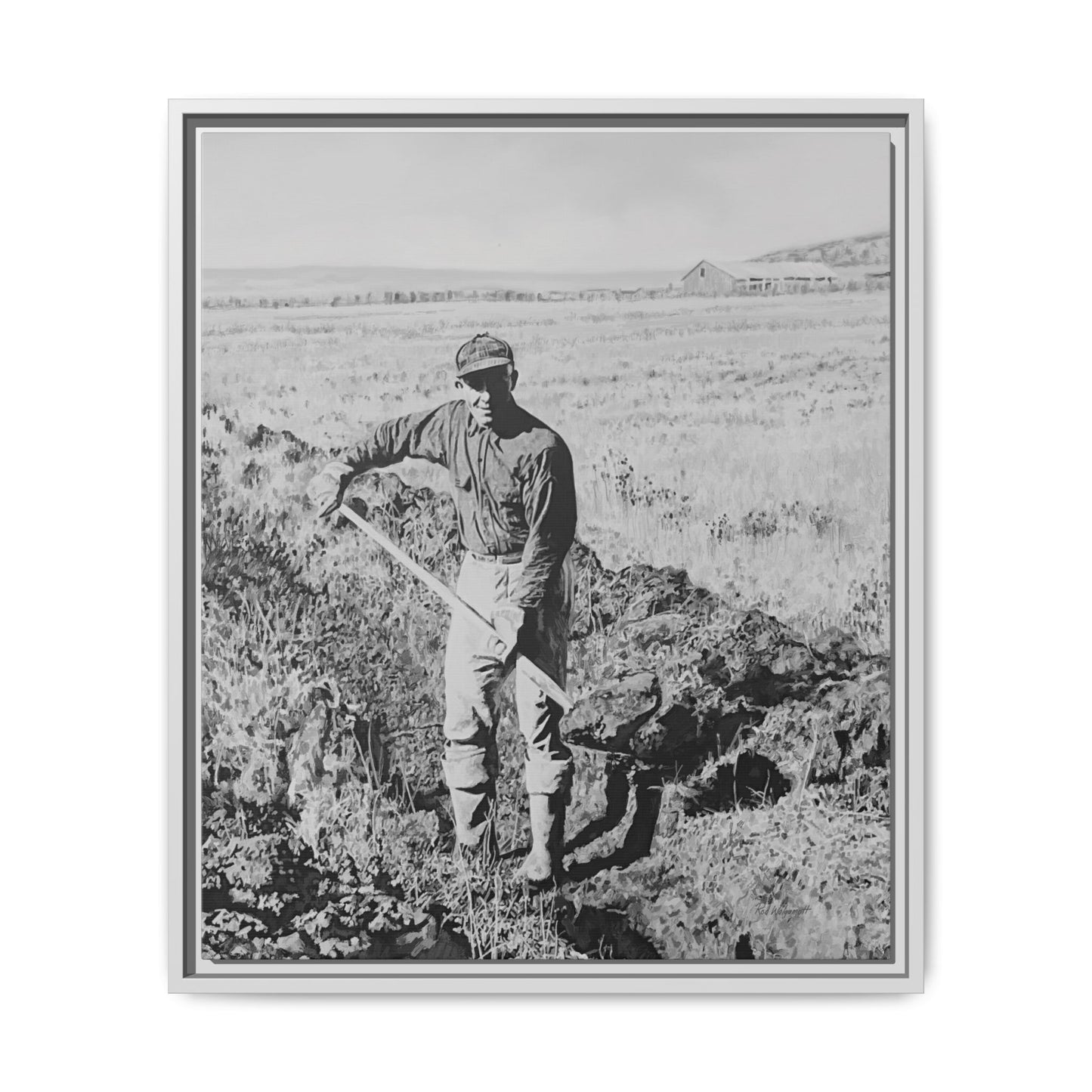 Canvas Art Print - Framed, Clyde Hogan's 1.5 Mile Trench by Rod Walgamott
