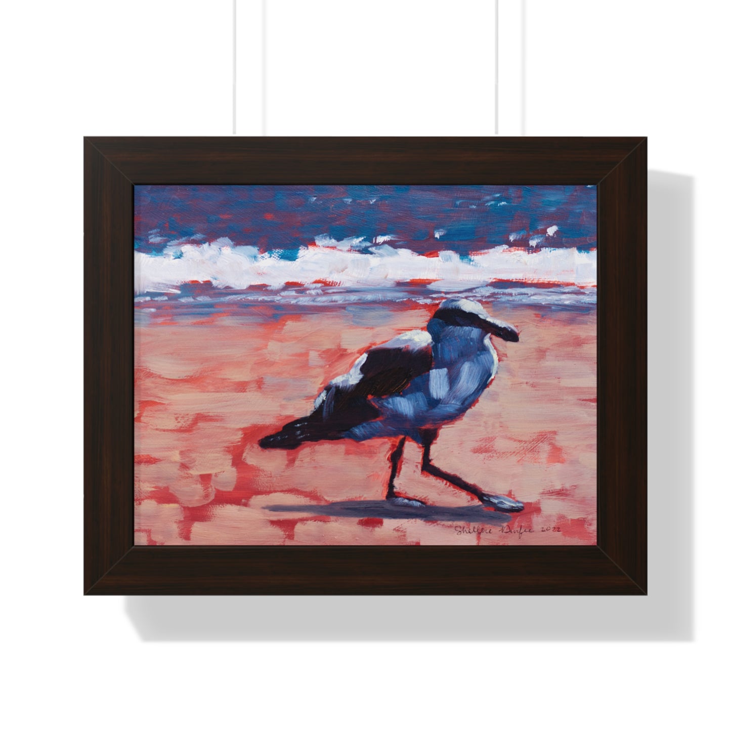 Framed Matte Print, Seagull, by Shellece Durfee