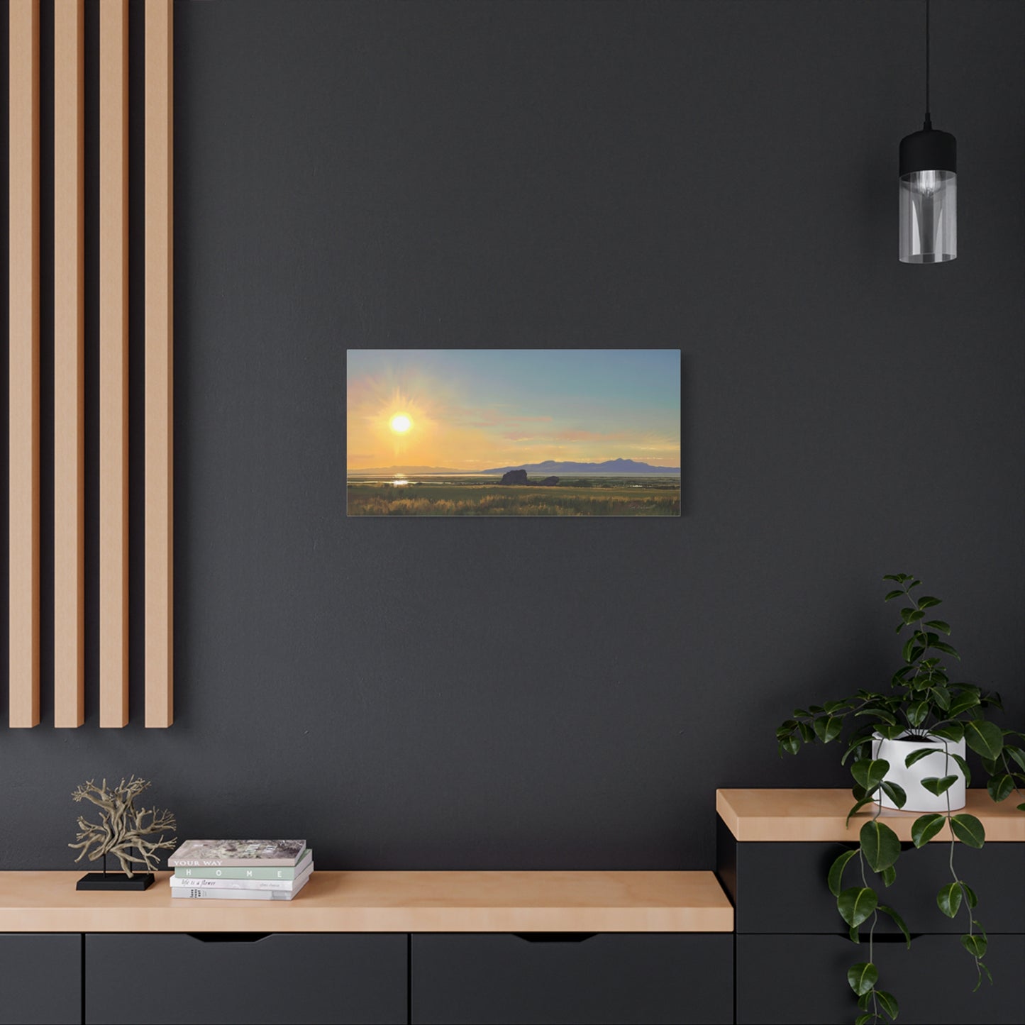 Adobe Rock Sunset, by Rod Walgamott-Canvas Gallery Wrap