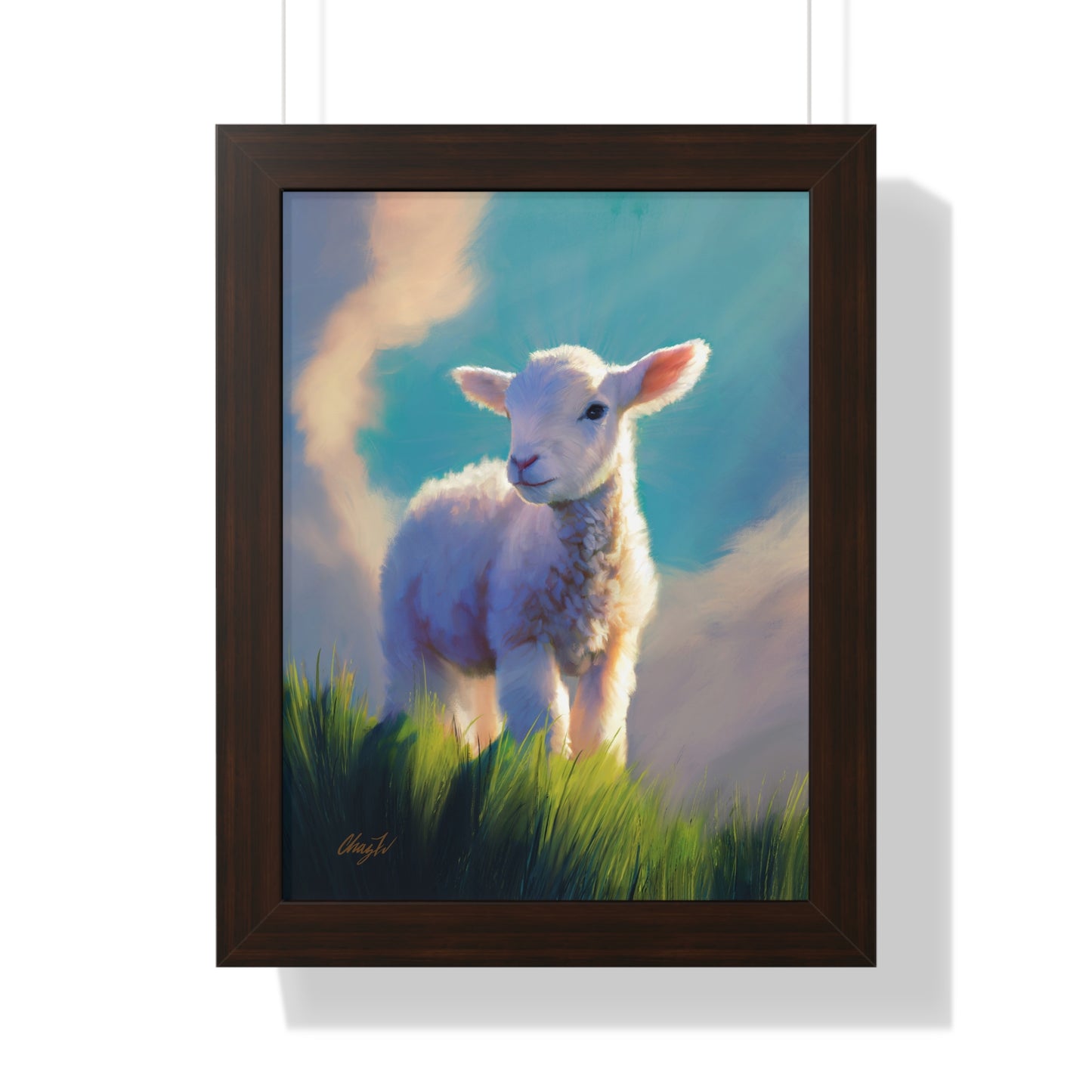 Framed Matte Print, "Without Blemish" by Chaz Walgamott