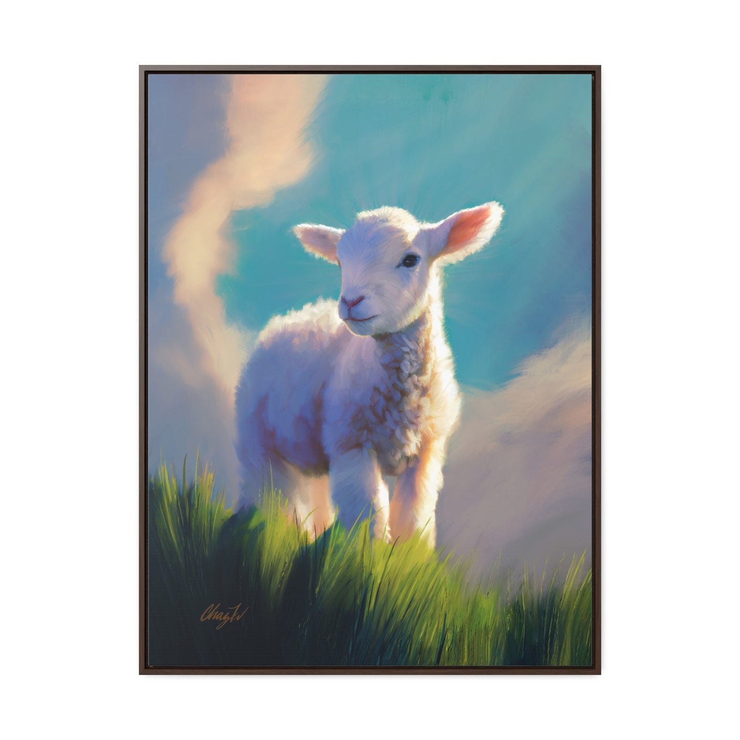 Framed canvas Wrap, Without Blemish, by Chaz Walgamott
