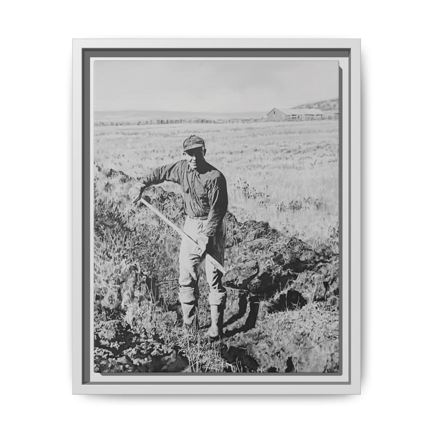 Canvas Art Print - Framed, Clyde Hogan's 1.5 Mile Trench by Rod Walgamott
