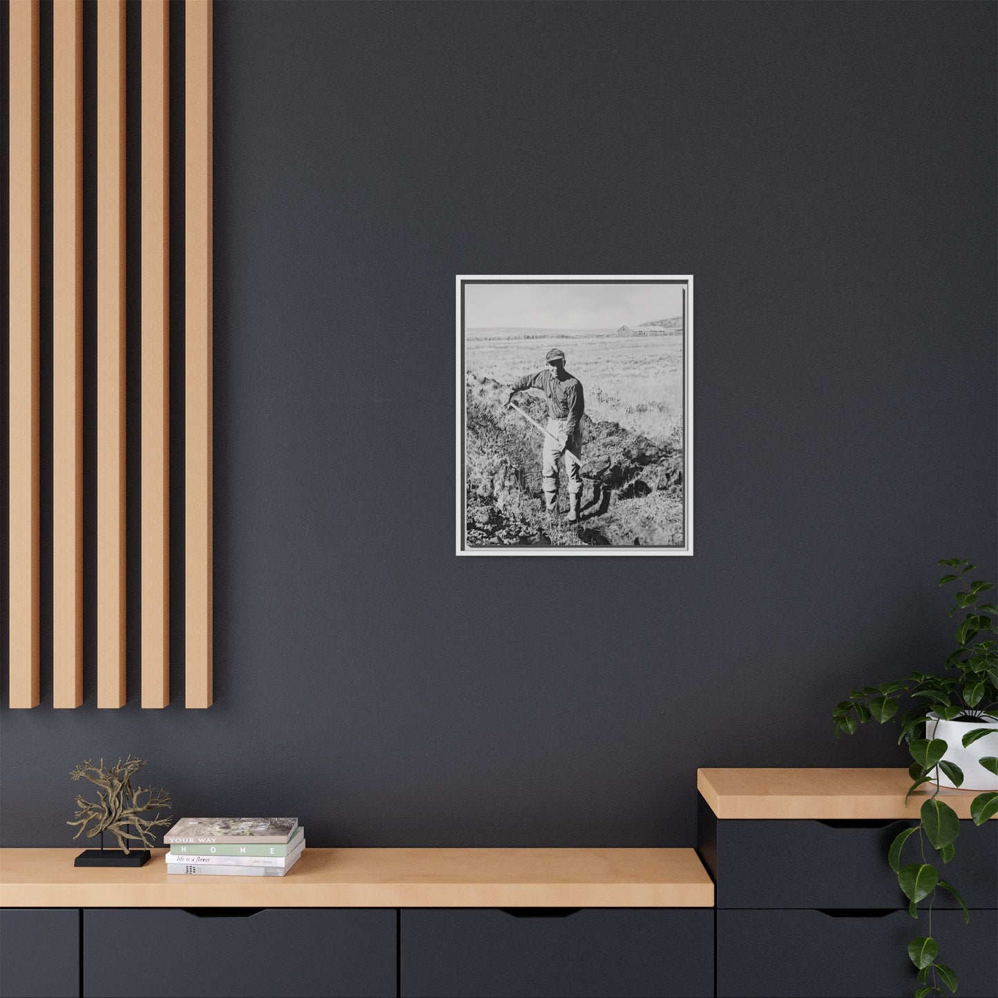 Canvas Art Print - Framed, Clyde Hogan's 1.5 Mile Trench by Rod Walgamott