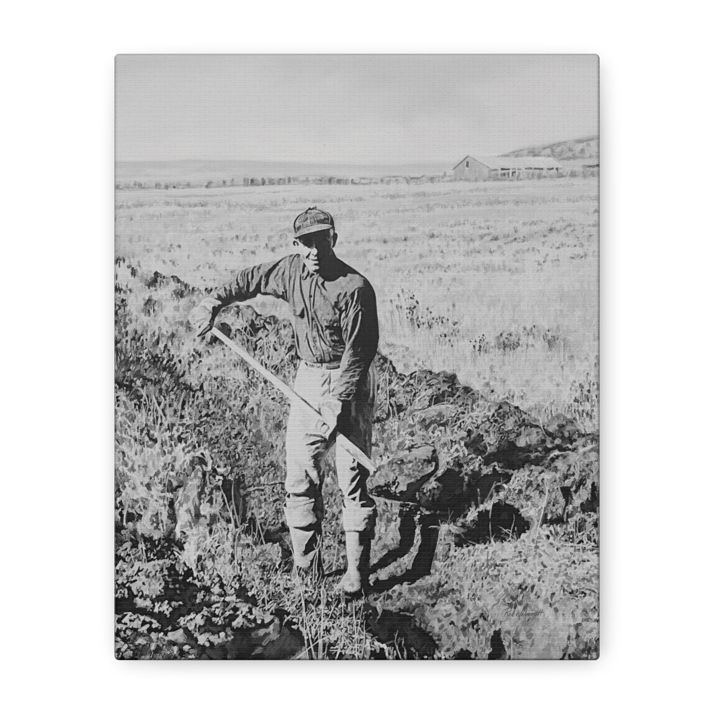 "Clyde Hogan's 1.5 Mile Trench" by Rod Walgamott, Matte Canvas Print