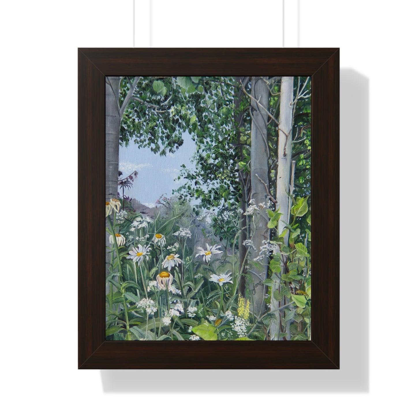 Quakies and Daisies by Jane Autry, Framed Matte Paper Print