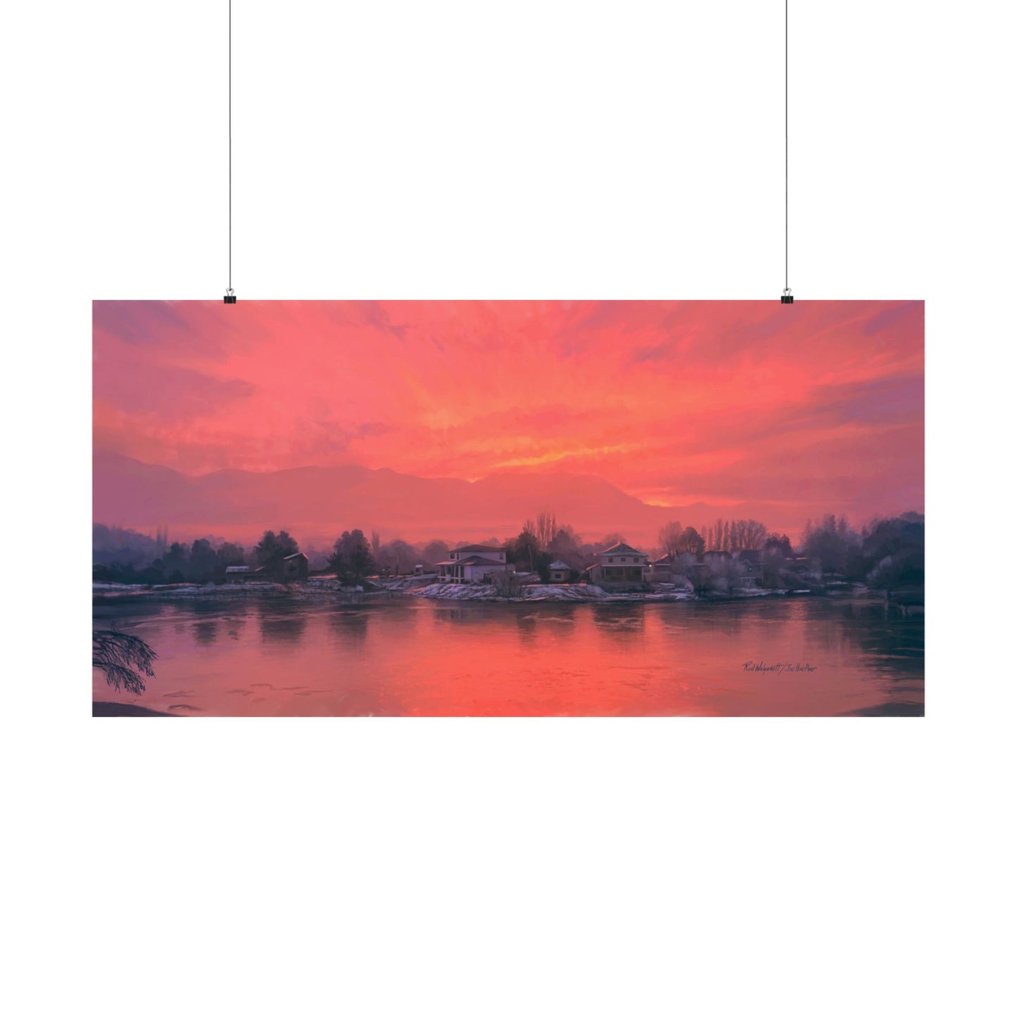 Premium Matte Print, Frosty Sunrise on Stansbury Lake, by Rod Walgamott