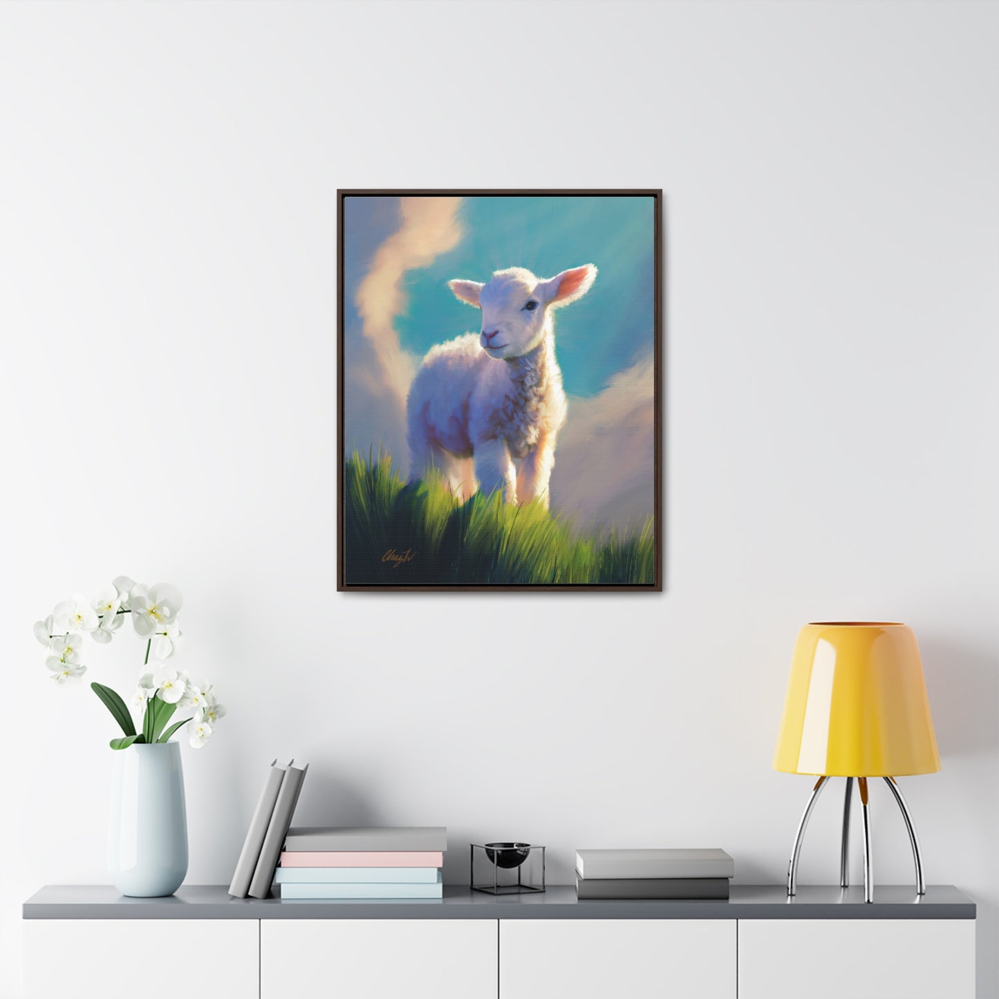 Framed canvas Wrap, Without Blemish, by Chaz Walgamott