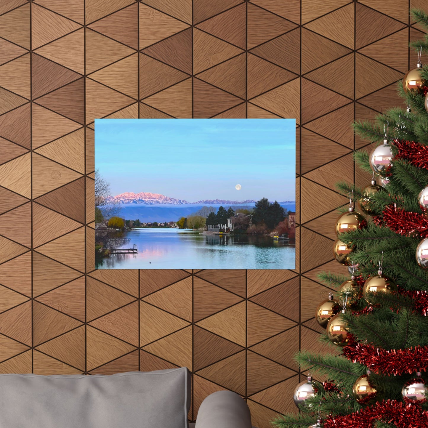 Premium Matte Print-Stansbury Lake Sunrise by Rod Walgamott, Reference photo by Nick Theilemann